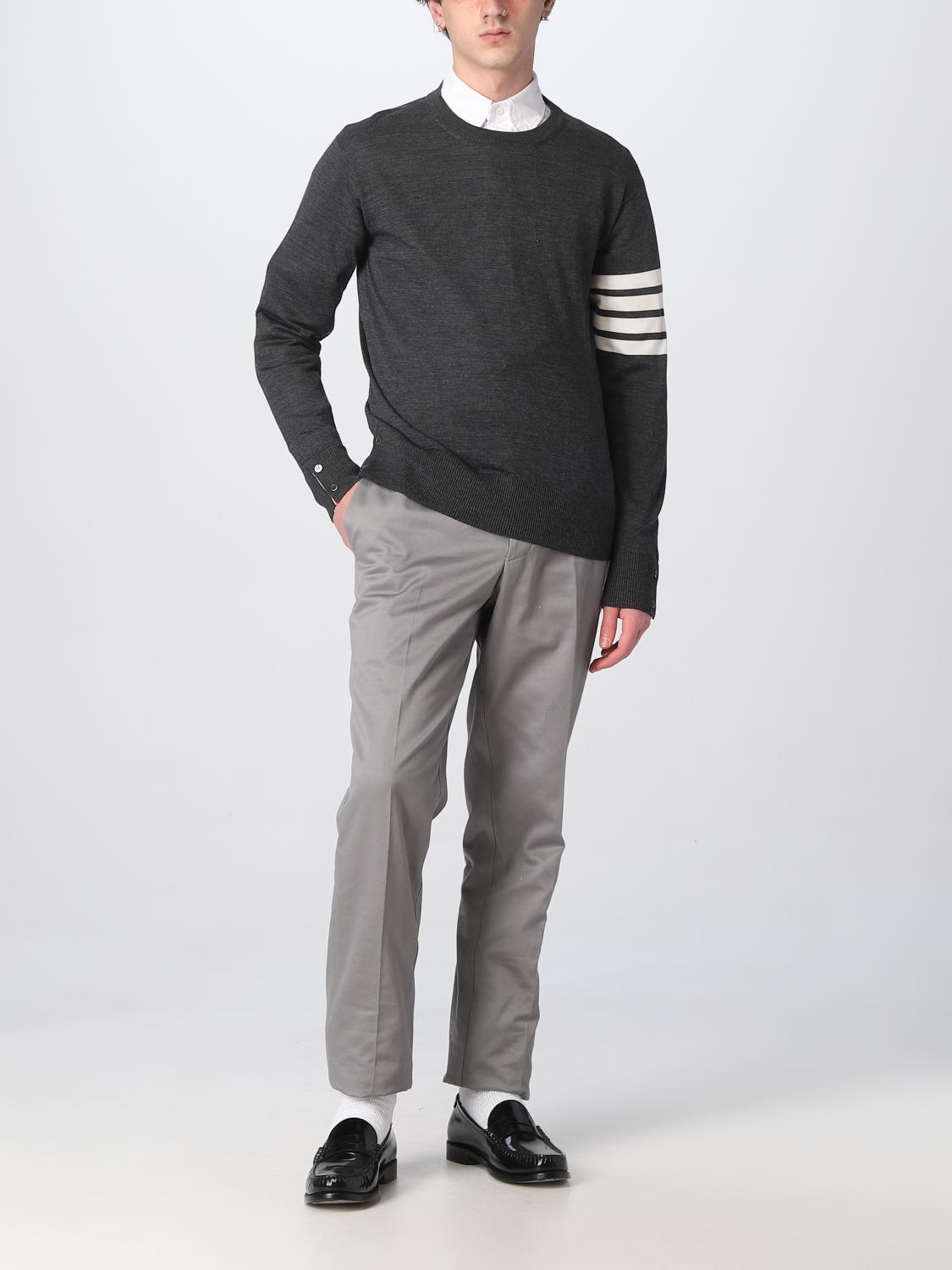 THOM BROWNE 毛衣: 毛衣 男士 Thom Browne, 灰色 1 - Img 2