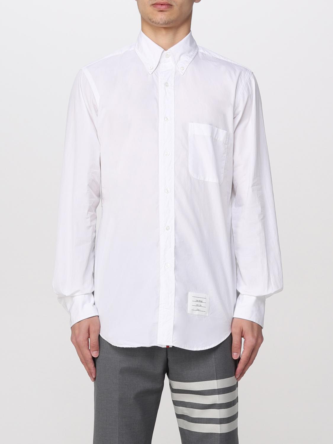 THOM BROWNE CAMICIA: Camicia Thom Browne in popeline, Bianco - Img 1