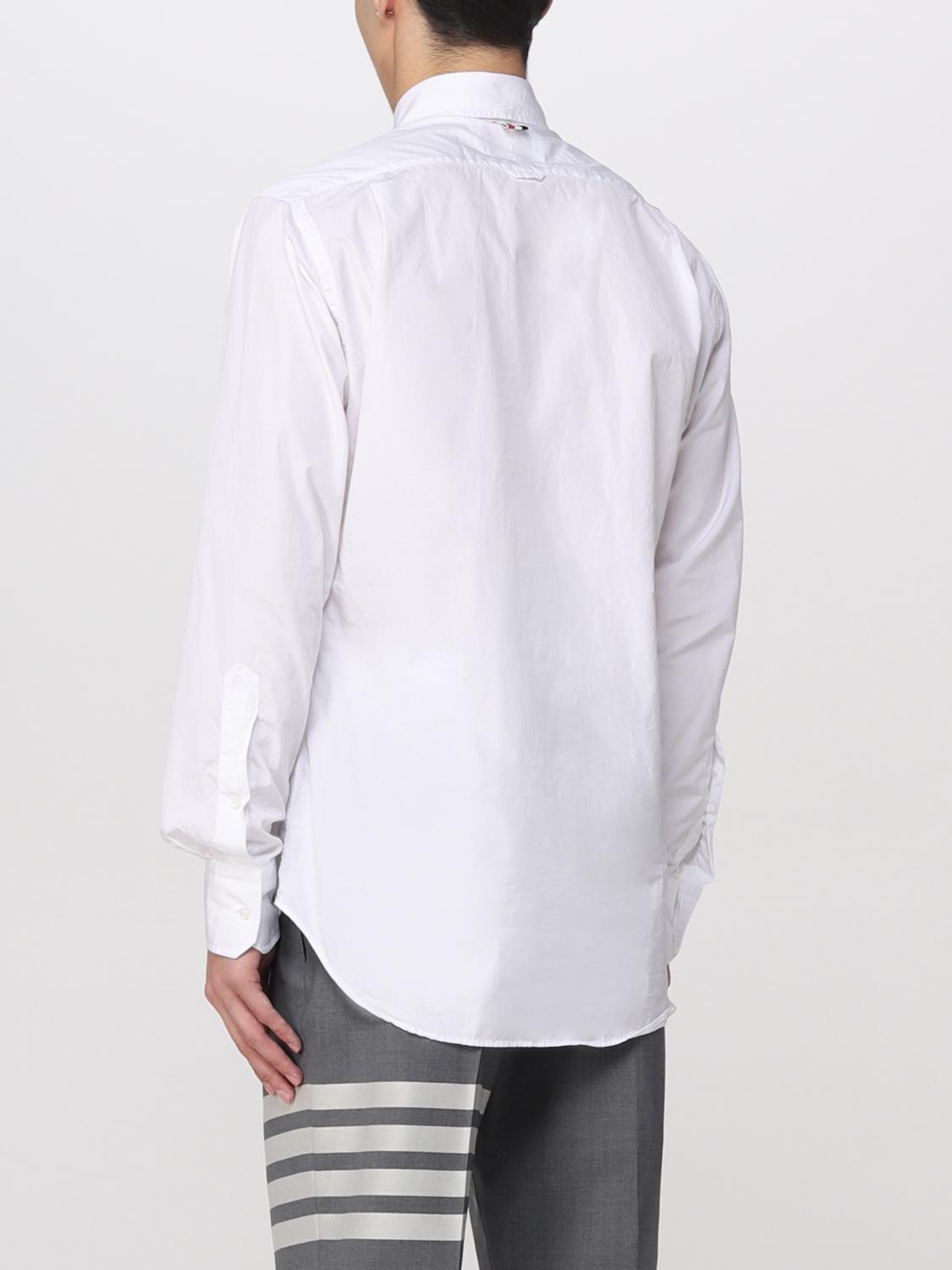 THOM BROWNE CAMICIA: Camicia Thom Browne in popeline, Bianco - Img 3