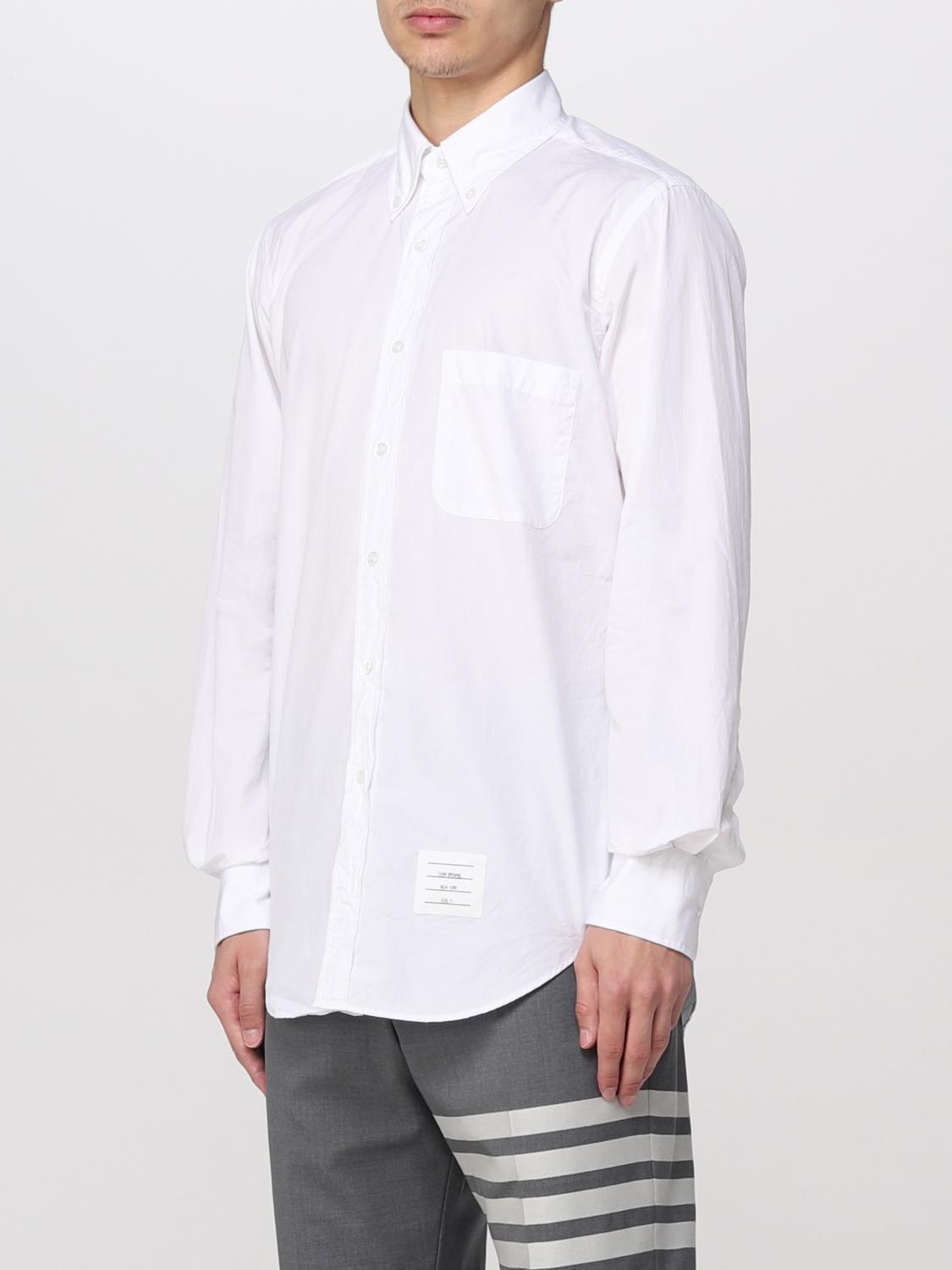 THOM BROWNE CAMICIA: Camicia Thom Browne in popeline, Bianco - Img 4
