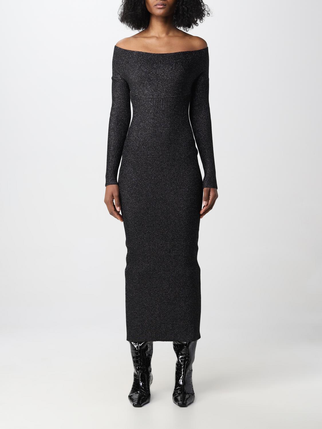 KHAITE ABITO: Abito Khaite in misto viscosa stretch, Grigio - Img 1