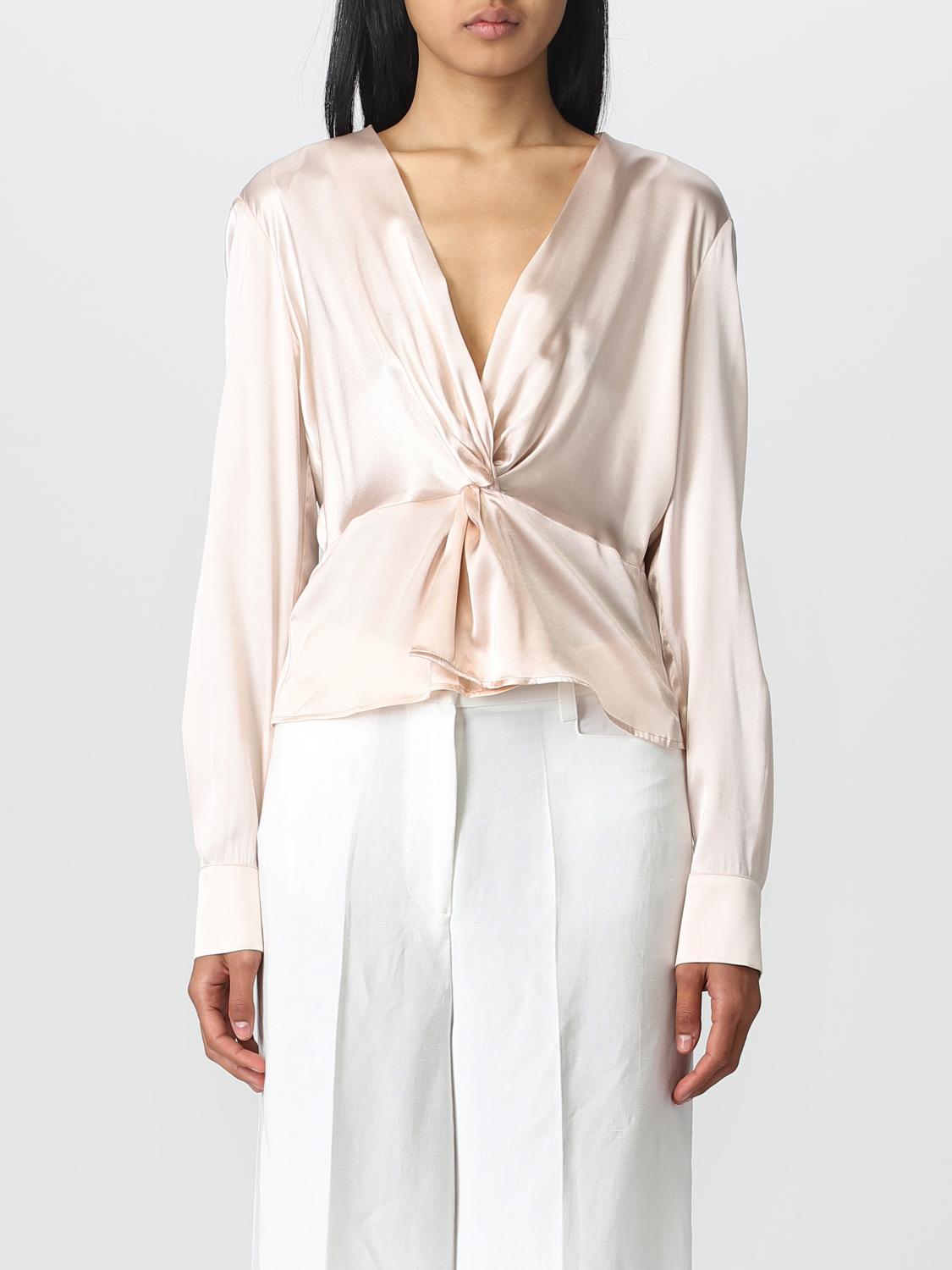 PINKO TOP: Blusa Baradero Pinko in seta satin, Rosa - Img 1