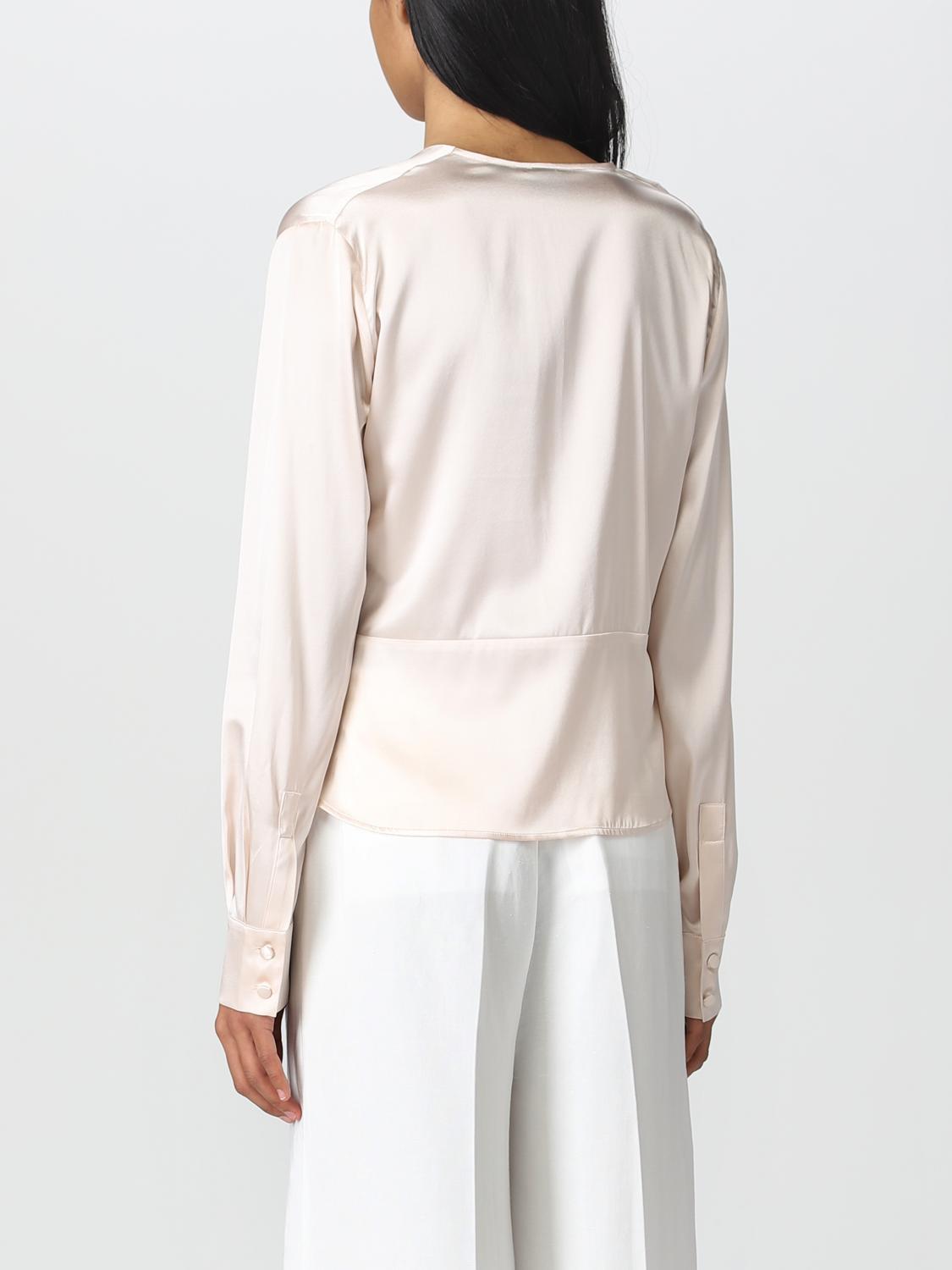 PINKO TOP: Blusa Baradero Pinko in seta satin, Rosa - Img 2