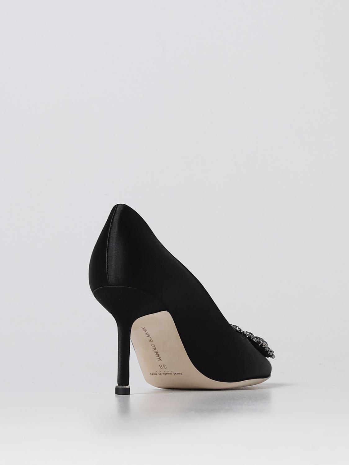 MANOLO BLAHNIK PUMPS: Hangisi Manolo Blahnik décolleté in satin, Black - Img 3