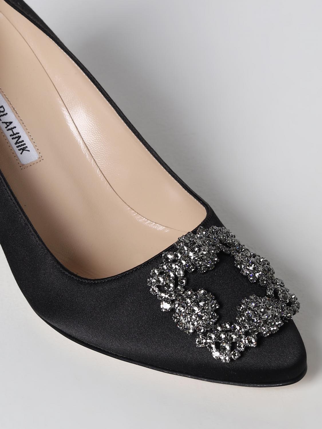 MANOLO BLAHNIK PUMPS: Hangisi Manolo Blahnik décolleté in satin, Black - Img 4