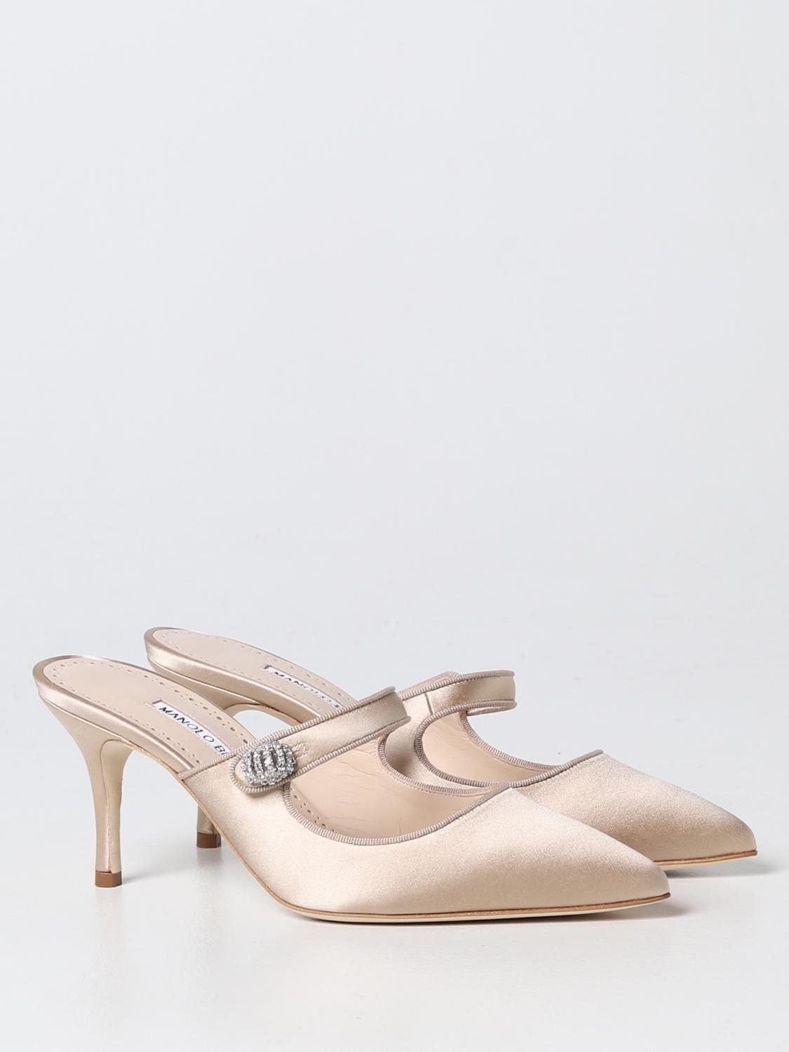 MANOLO BLAHNIK SCARPE CON TACCO: Pump Campari Manolo Blahnik in satin, Cipria - Img 2