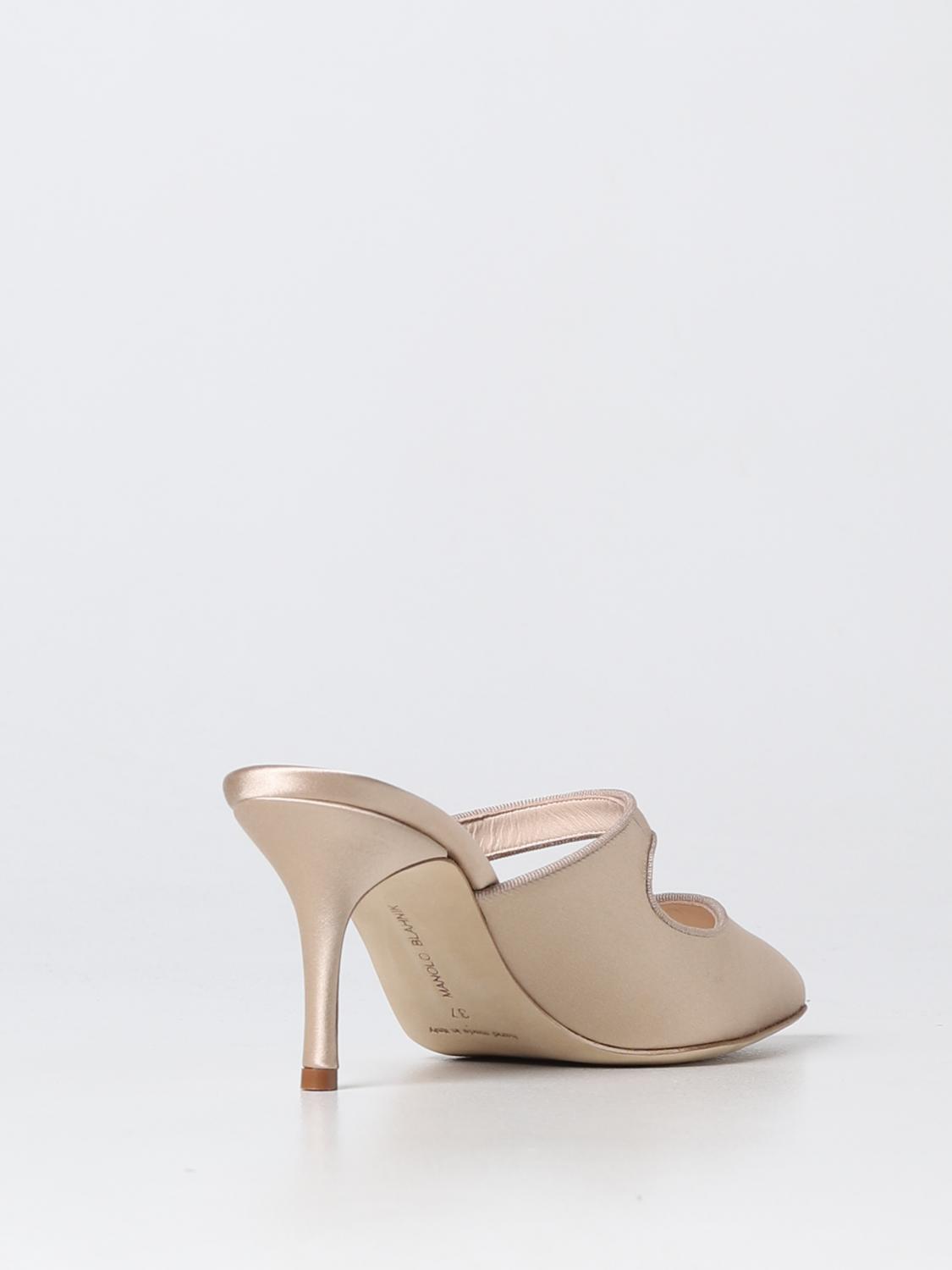 MANOLO BLAHNIK SCARPE CON TACCO: Pump Campari Manolo Blahnik in satin, Cipria - Img 3