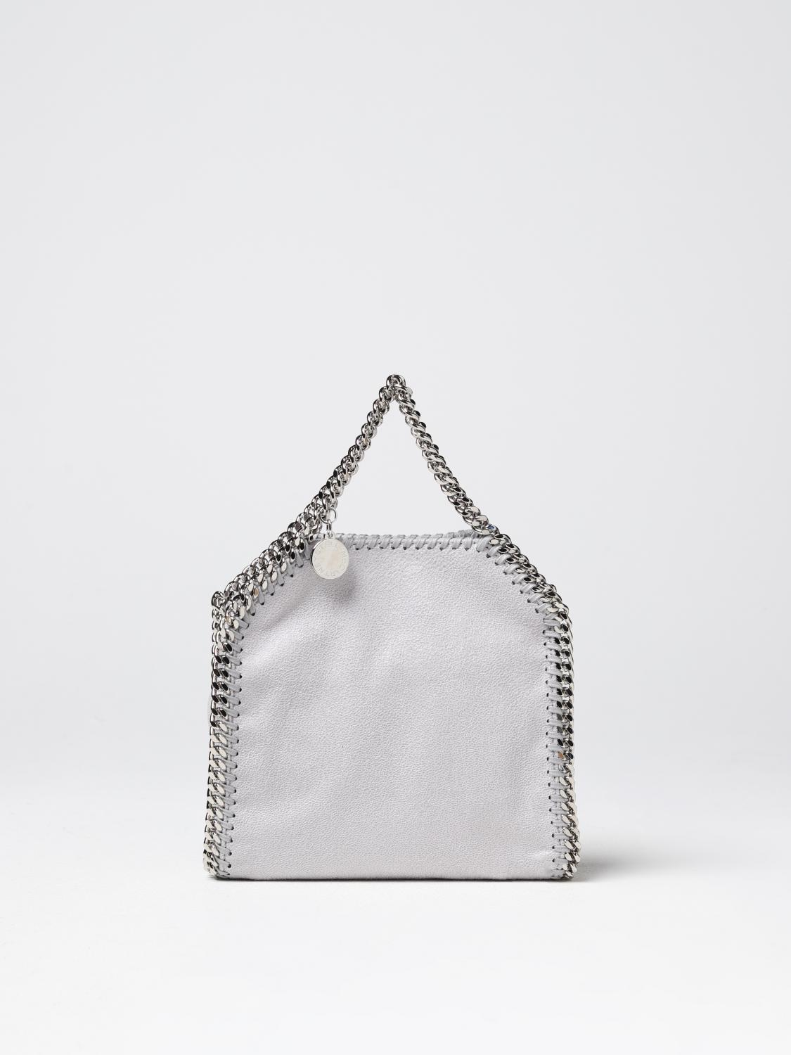 STELLA MCCARTNEY BORSA MINI: Borsa Falabella Stella McCartney in pelle sintetica scamosciata, Grigio - Img 1
