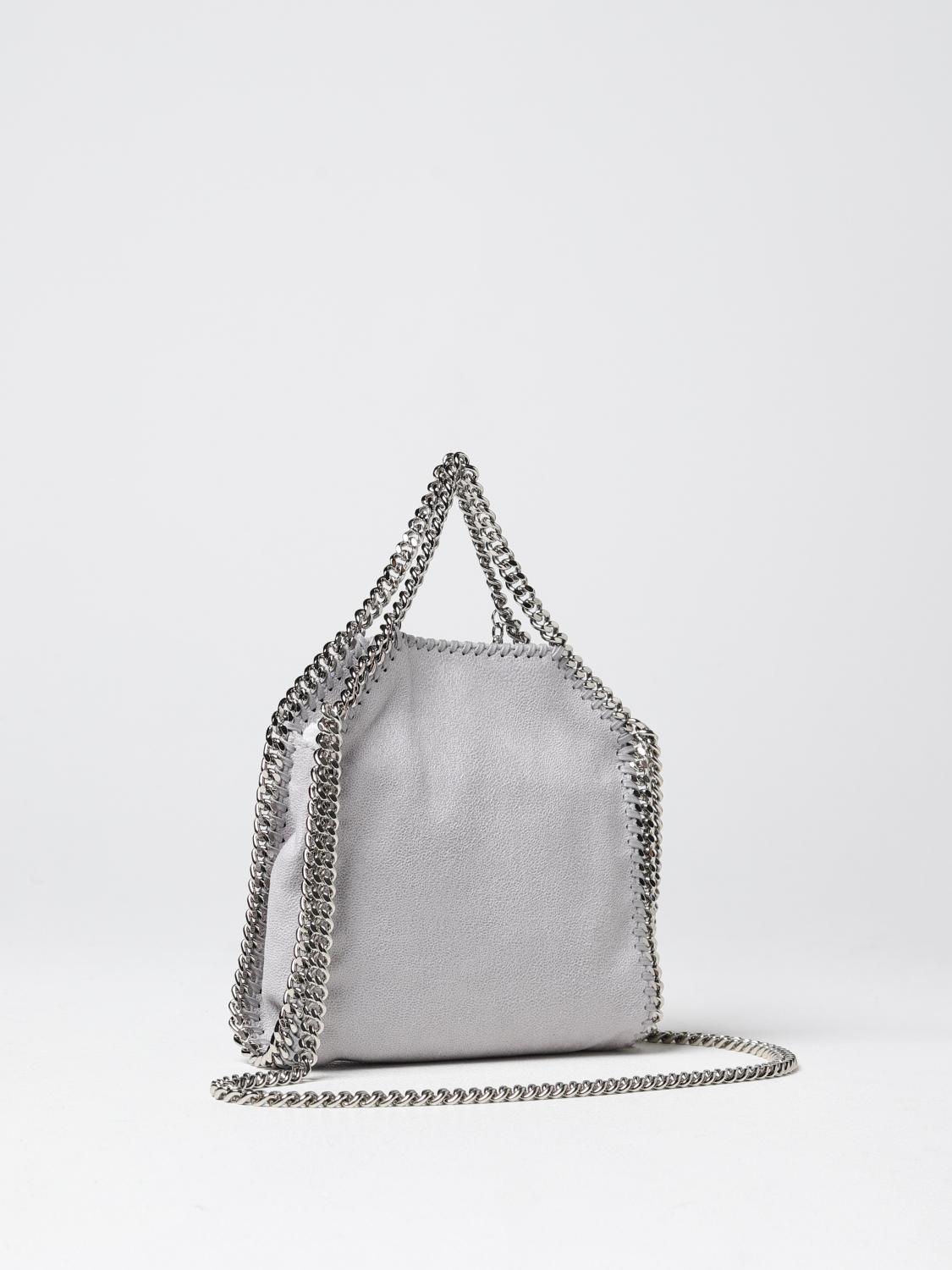 STELLA MCCARTNEY BORSA MINI: Borsa Falabella Stella McCartney in pelle sintetica scamosciata, Grigio - Img 2