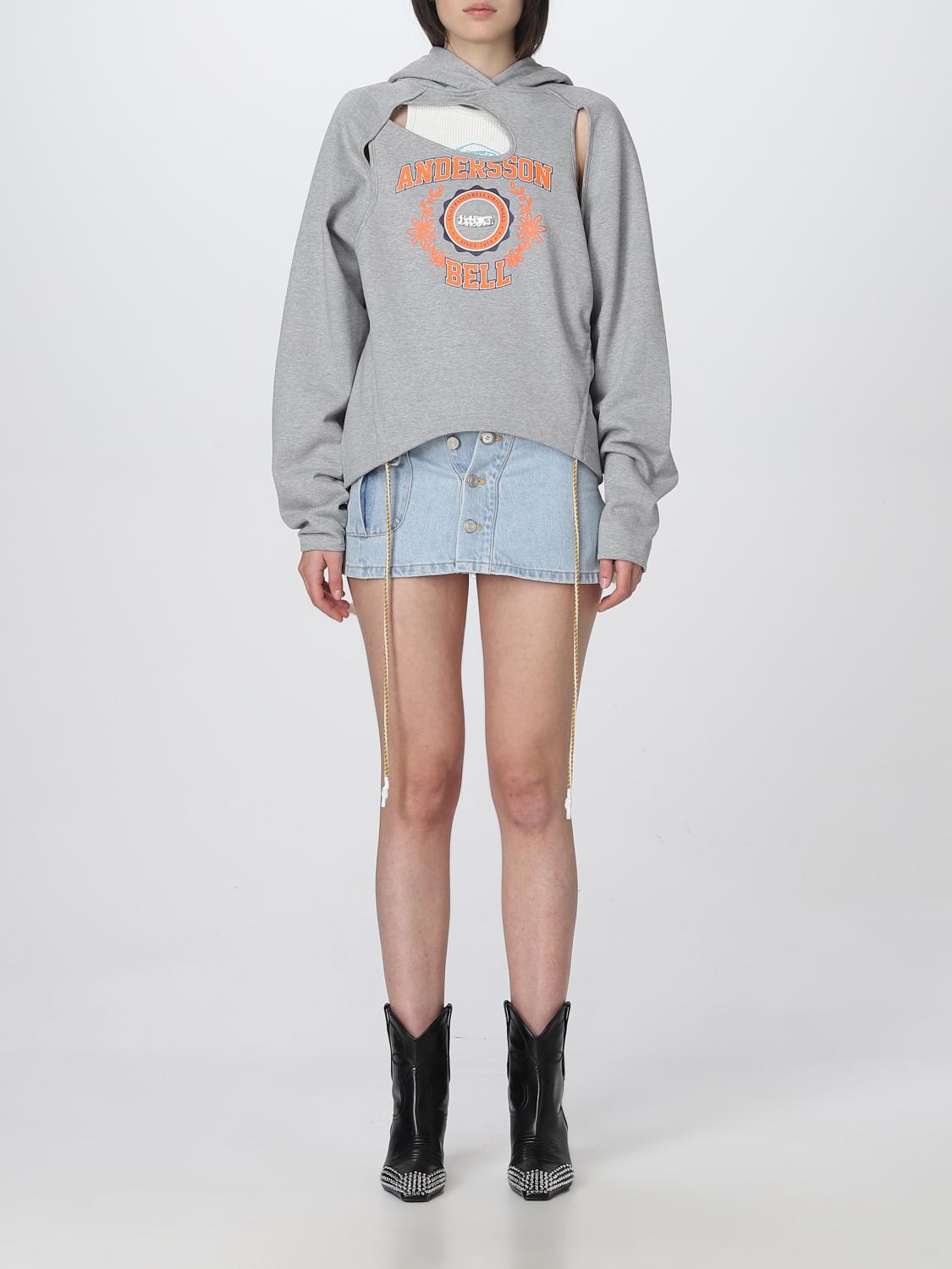 ANDERSSON BELL FELPA: Felpa Andersson Bell in cotone con dettagli cut-out, Grigio - Img 1