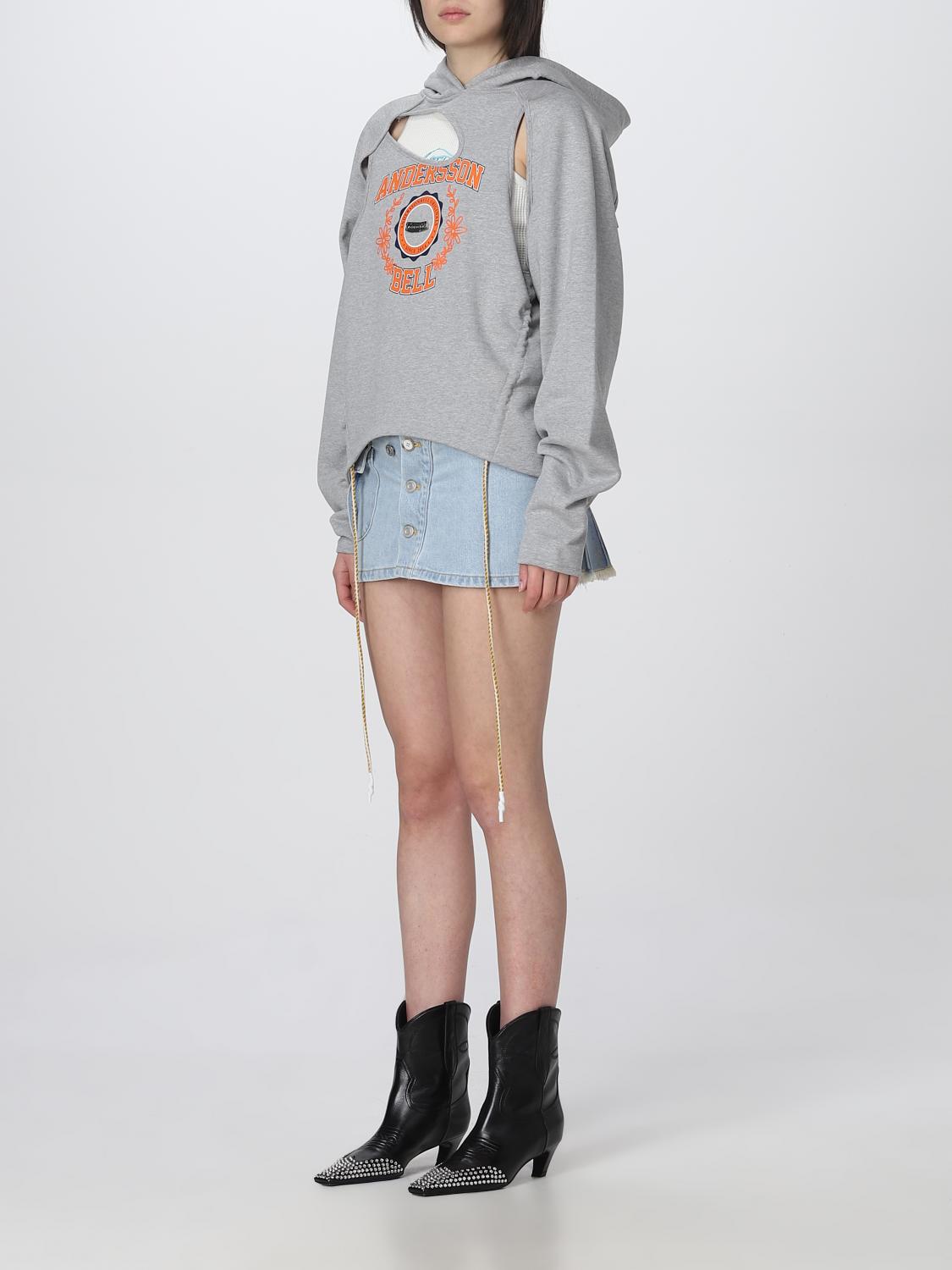 ANDERSSON BELL FELPA: Felpa Andersson Bell in cotone con dettagli cut-out, Grigio - Img 4