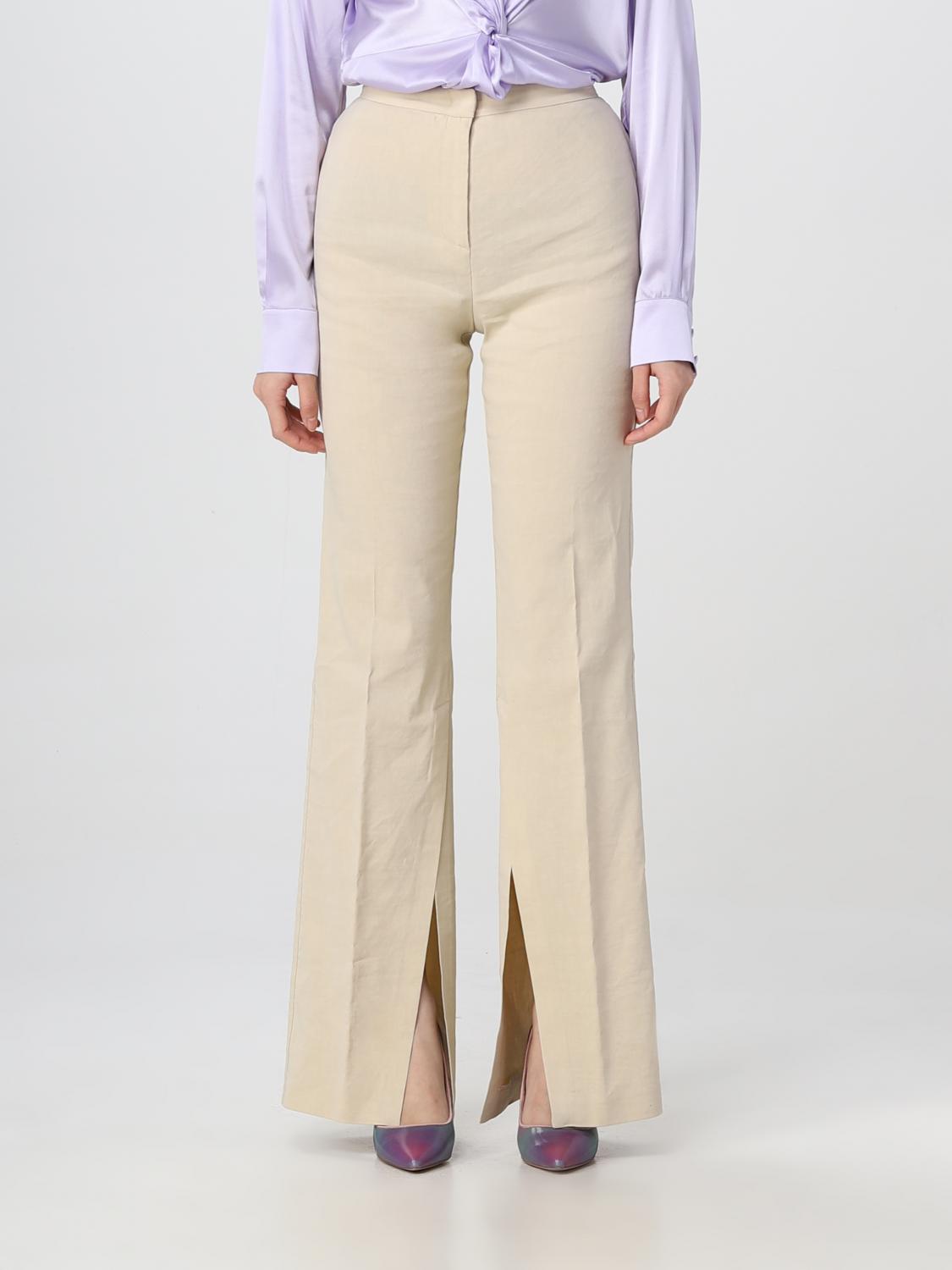 パンツ PINKO Women Straight Pants 100155A0IM C28 Beige PINKO Women Pants side Stripe Straight Leg Tuxedo Pants Sz 8