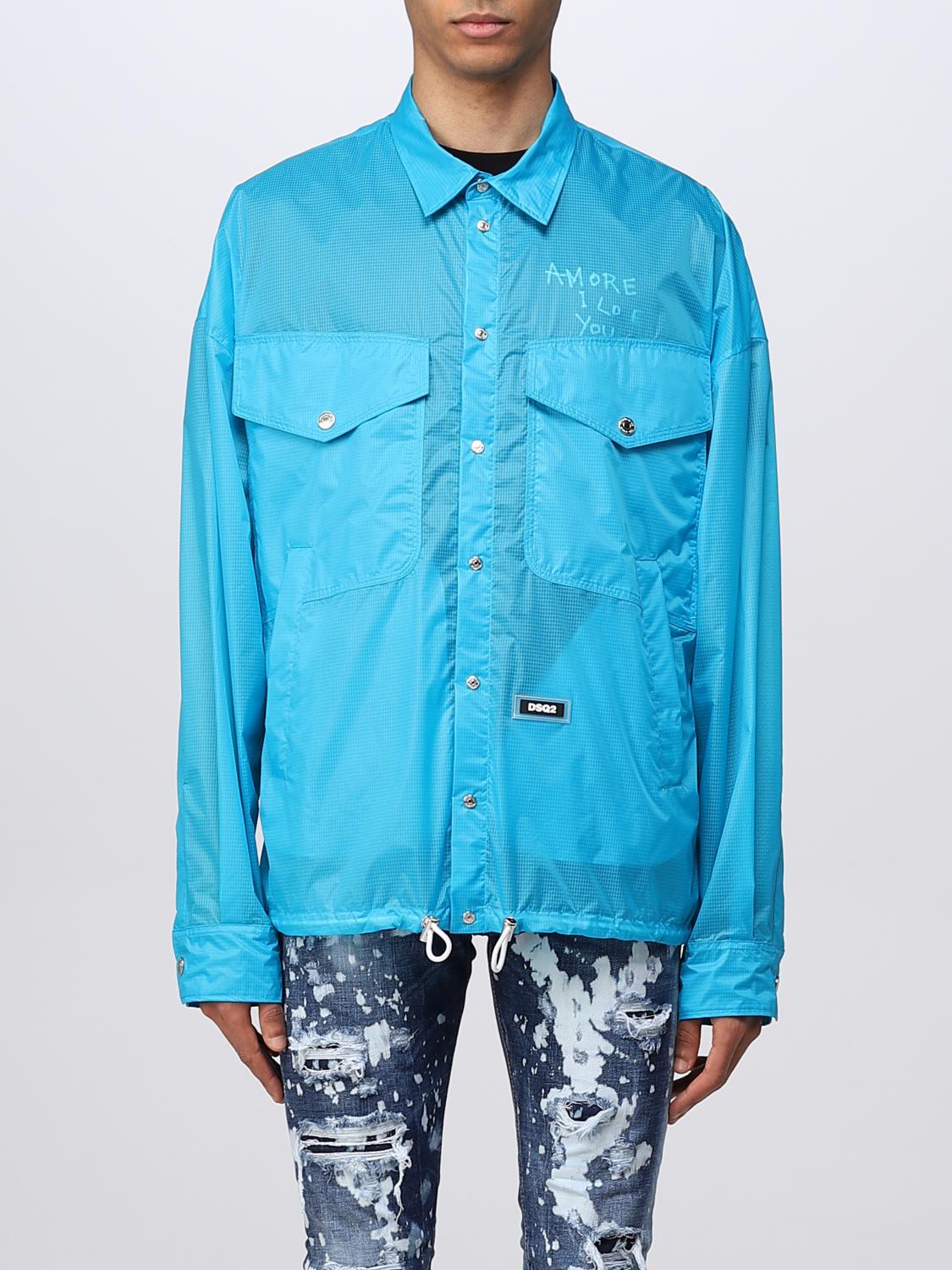 DSQUARED2 GIACCA: Giacca Dsquared2 in nylon, Azzurro - Img 1