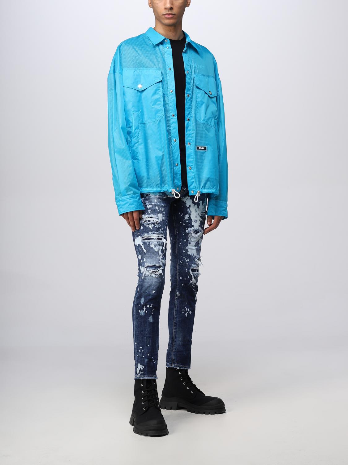 DSQUARED2 GIACCA: Giacca Dsquared2 in nylon, Azzurro - Img 2