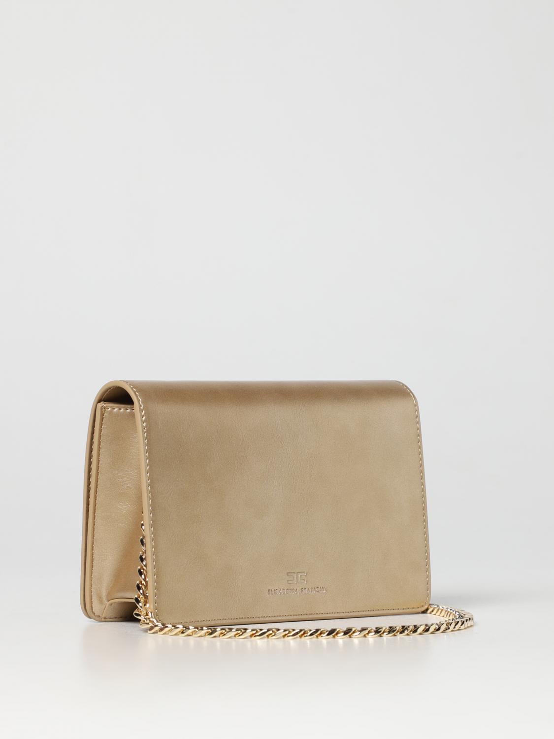 ELISABETTA FRANCHI BORSA MINI: Borsa Elisabetta Franchi in similpelle bottalata, Oro - Img 2