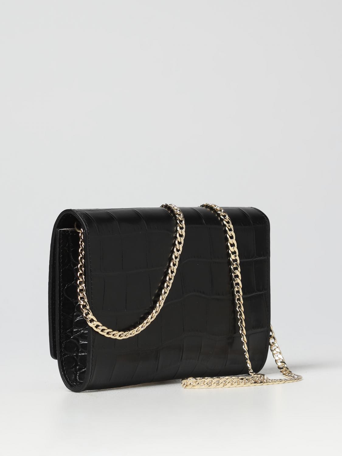 TWINSET BORSA MINI: Borsa Twinset in pelle stampa cocco, Nero - Img 2