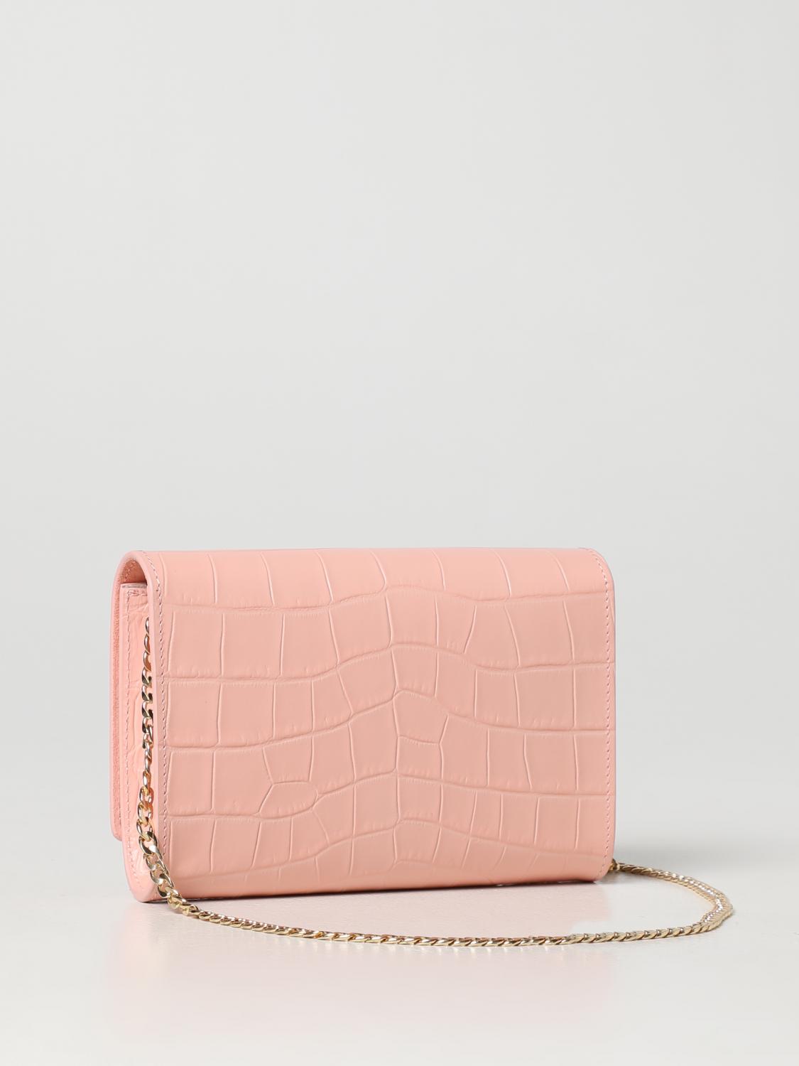 TWINSET BORSA MINI: Borsa Twinset in pelle stampa cocco, Rosa - Img 2