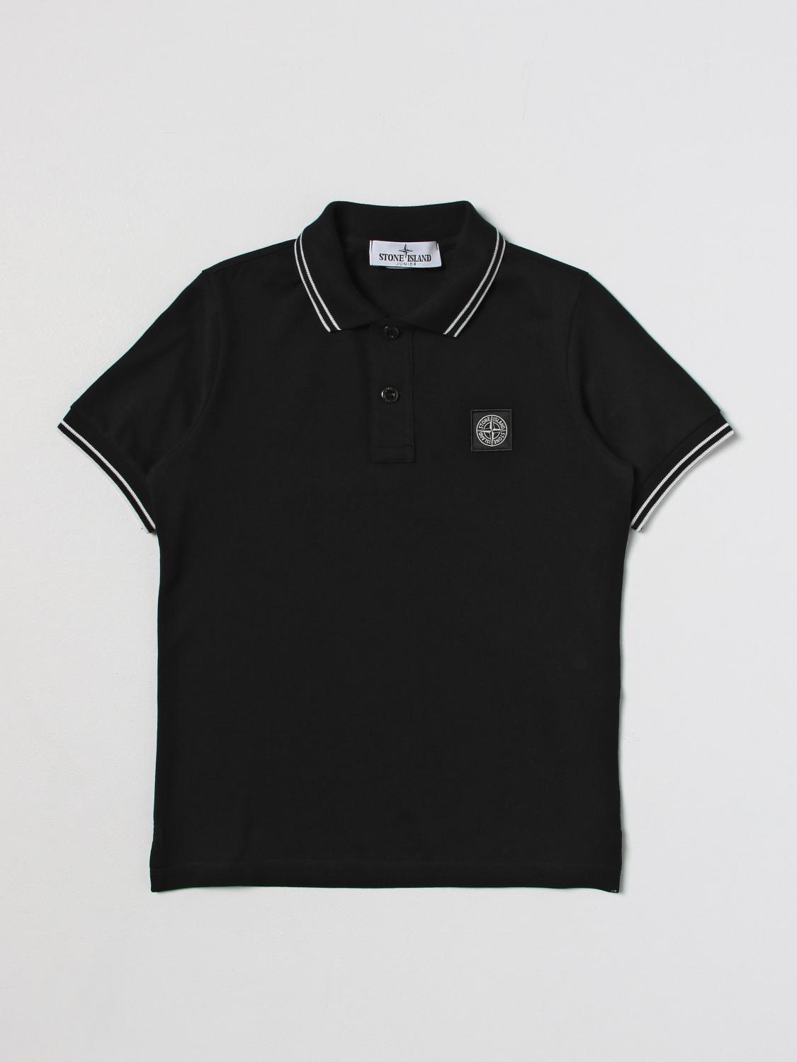 STONE ISLAND JUNIOR ポロシャツ: Tシャツ ボーイ Stone Island Junior, ブラック - Img 1