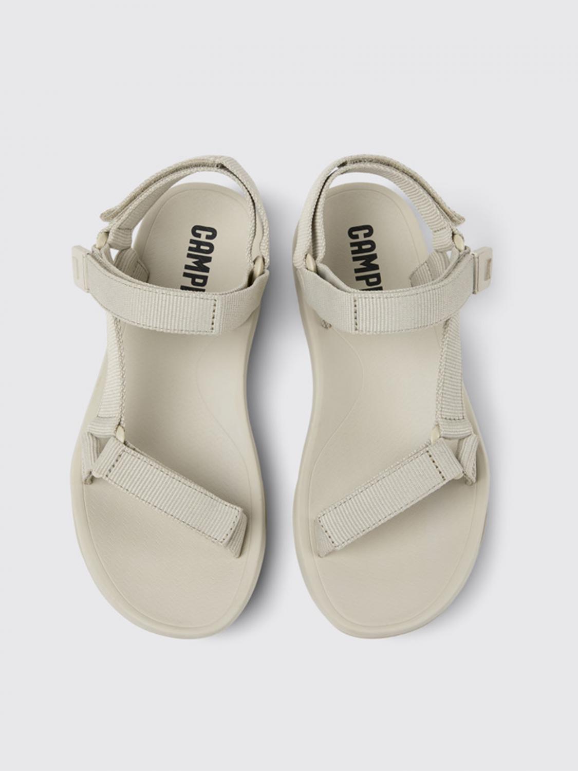 CAMPER FLAT SANDAL: Match Camper sandals in recycled PET, Grey - Img 3