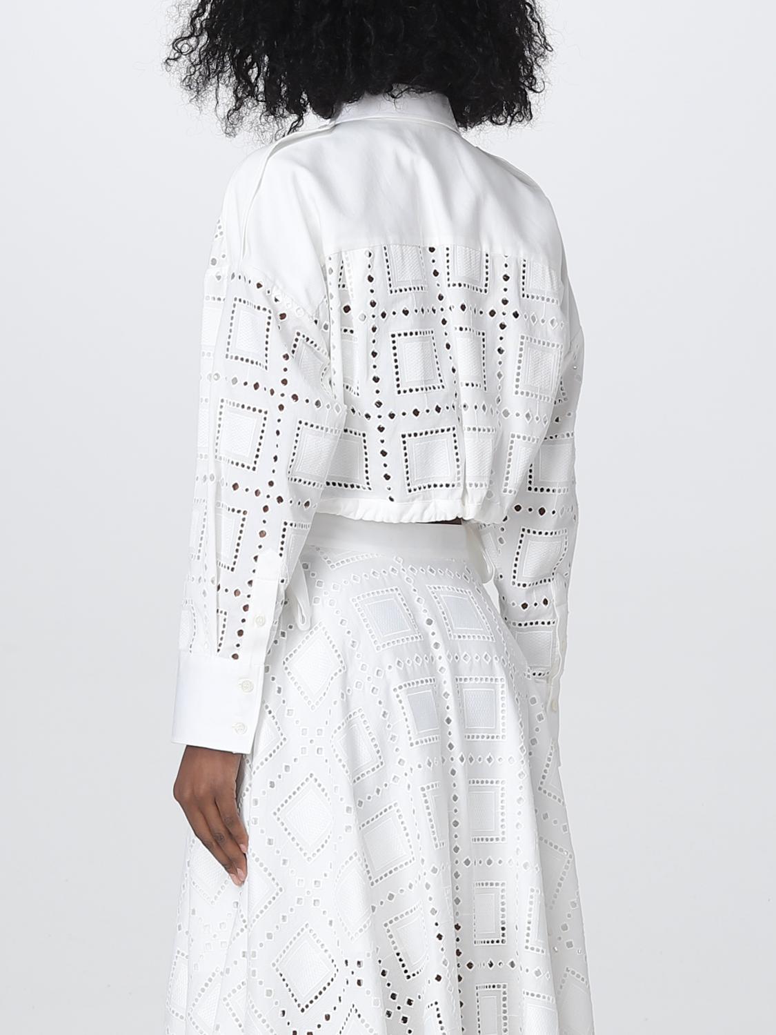 MSGM CAMISA: Camisa mujer MSGM, Blanco - Img 3