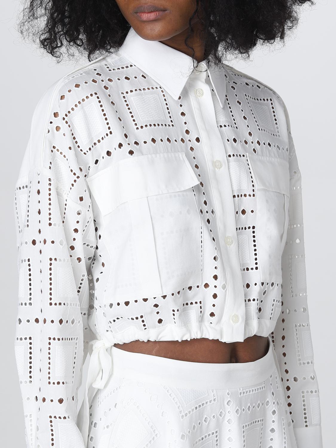 MSGM CAMISA: Camisa mujer MSGM, Blanco - Img 4