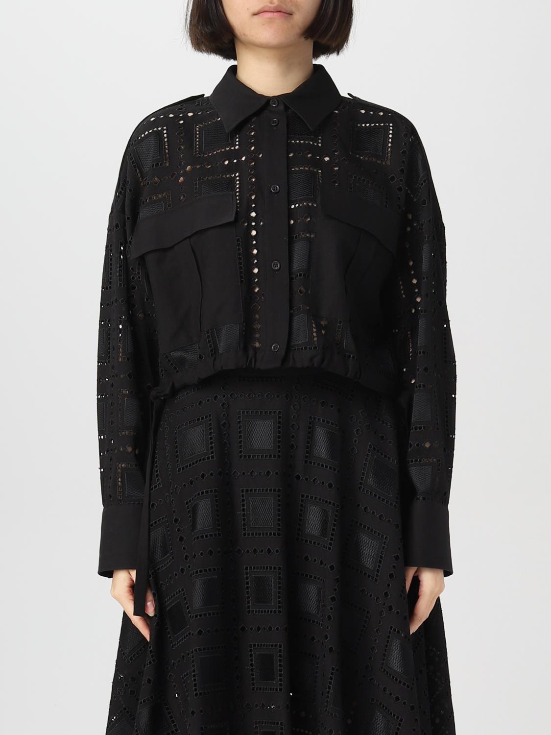 MSGM CAMICIA: Camicia MSGM in pizzo Sangallo, Nero - Img 1