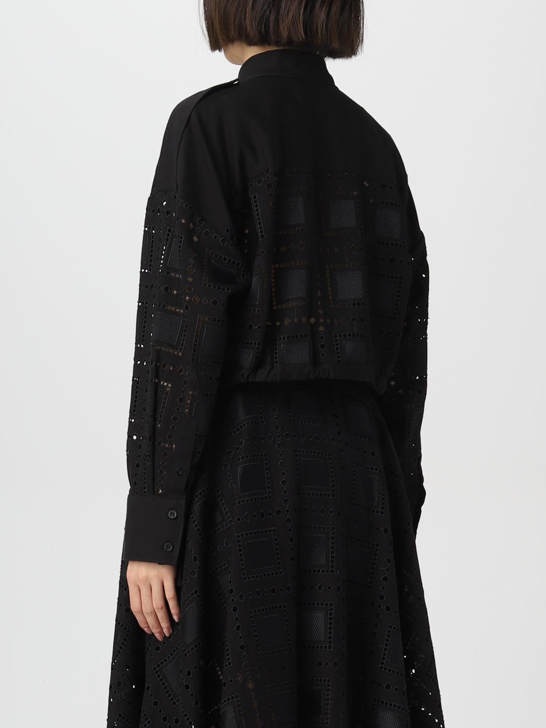 MSGM CAMICIA: Camicia MSGM in pizzo Sangallo, Nero - Img 3