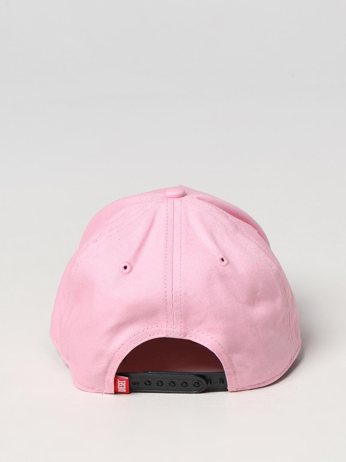 DIESEL CAPPELLO: Cappello Diesel in cotone con logo, Rosa - Img 3