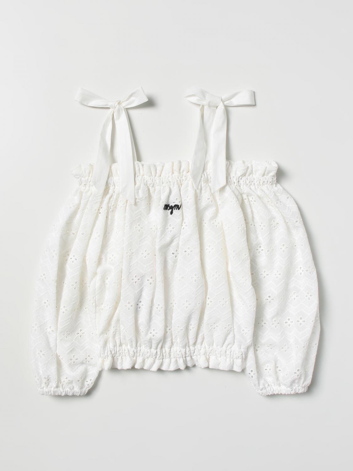 MSGM KIDS TOP: Camisetas niños MSGM Kids, Blanco - Img 1