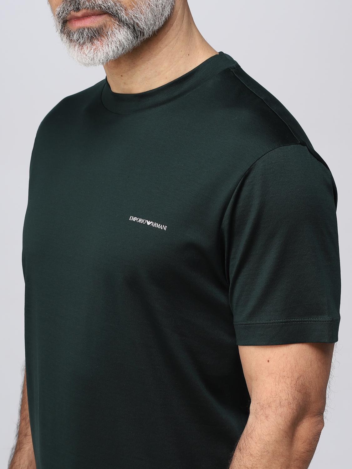 EMPORIO ARMANI T-SHIRT: Emporio Armani cotton T-shirt, Green - Img 3