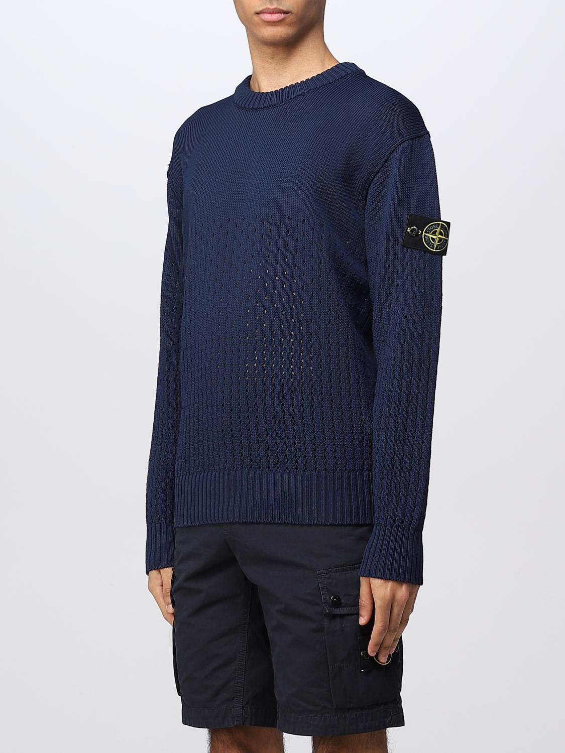 STONE ISLAND PULLOVER: Pullover herren Stone Island, Blau - Img 4