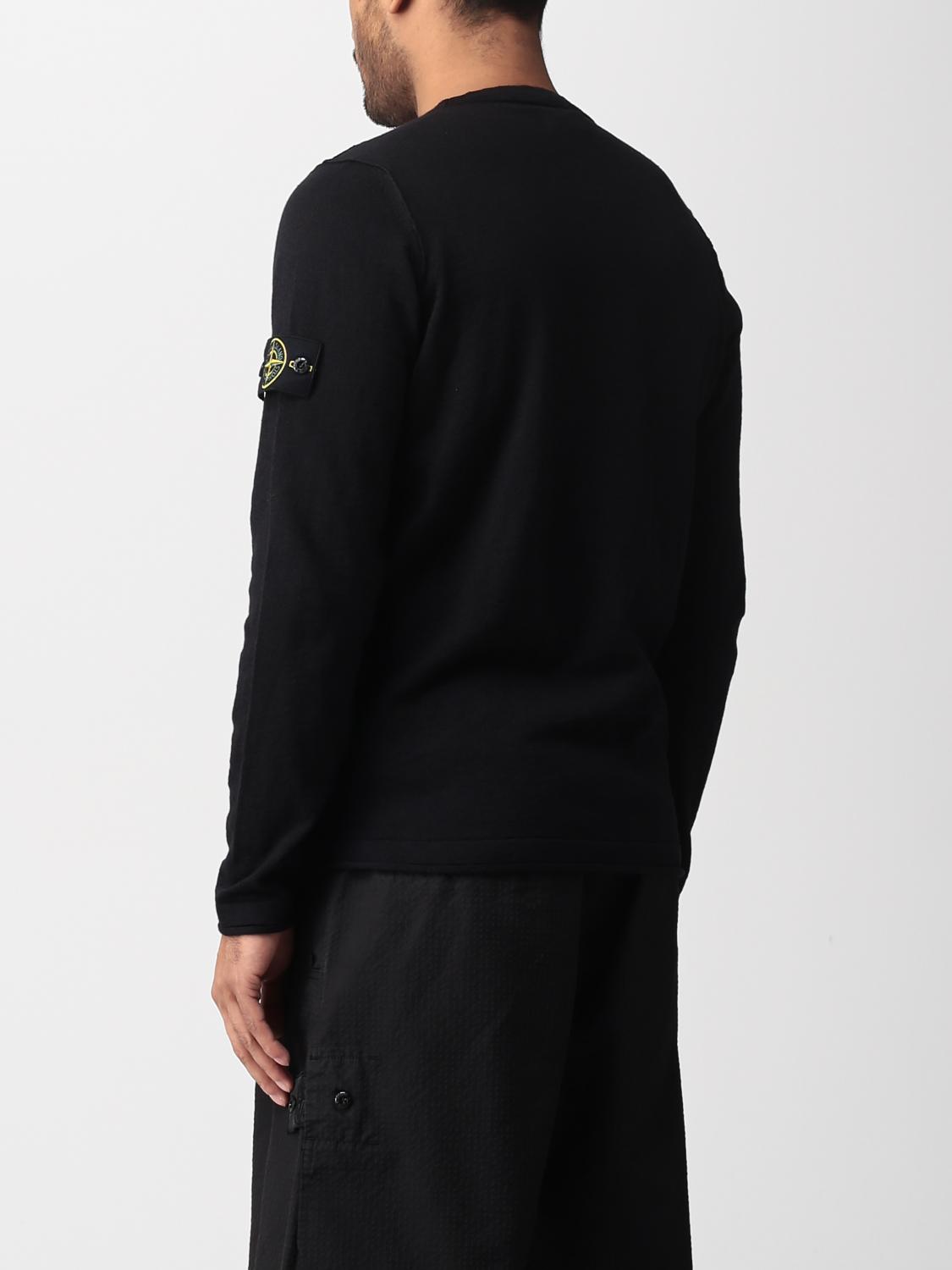 STONE ISLAND SWEATER: Sweater men Stone Island, Black - Img 3