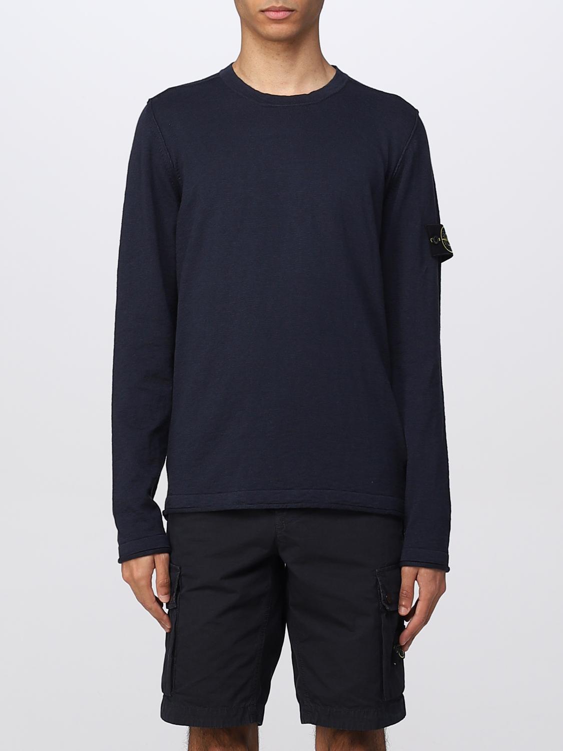 STONE ISLAND PULL: Pull homme Stone Island, Bleu - Img 1