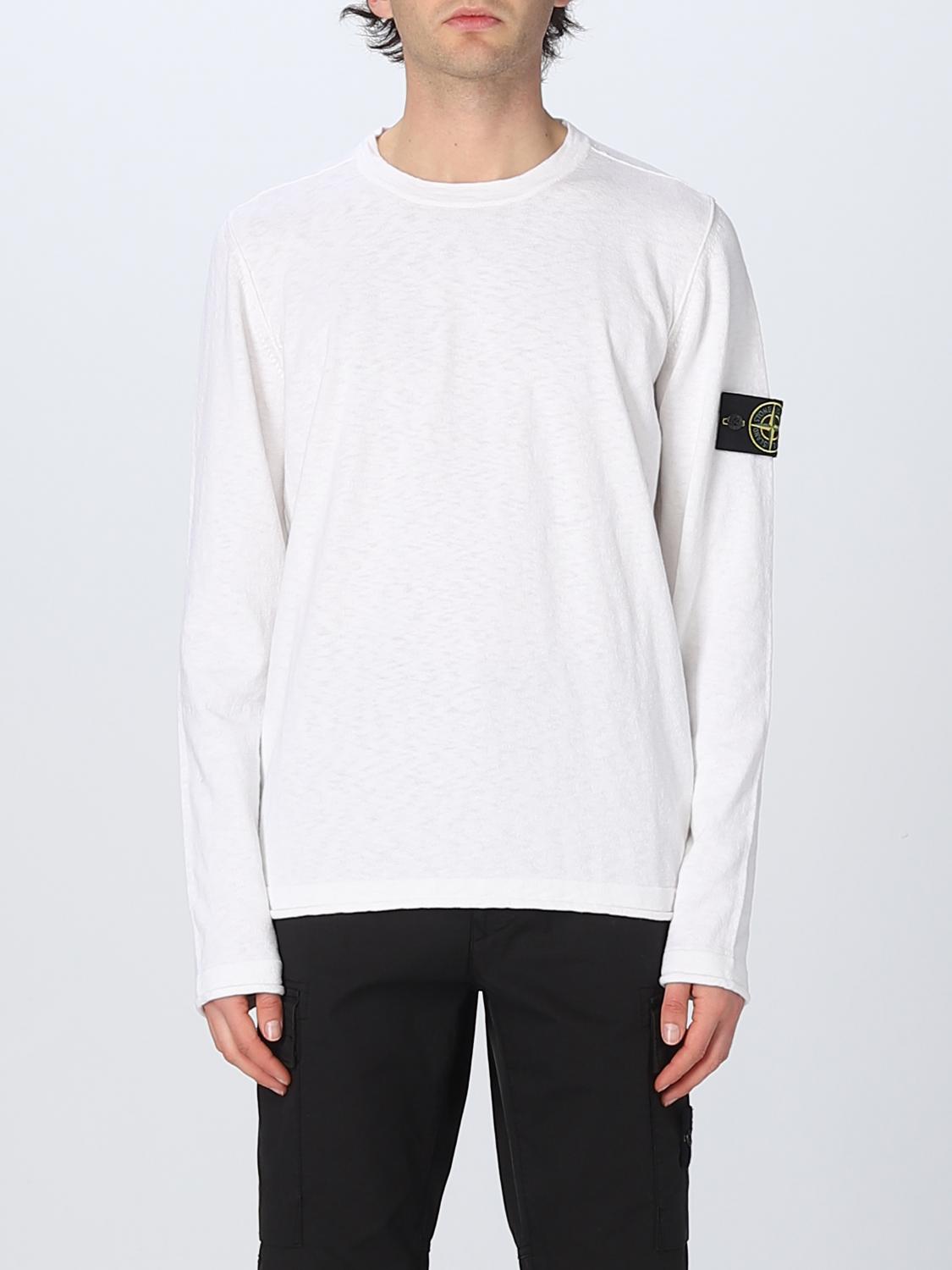 STONE ISLAND PULL: Pull homme Stone Island, Blanc 1 - Img 1