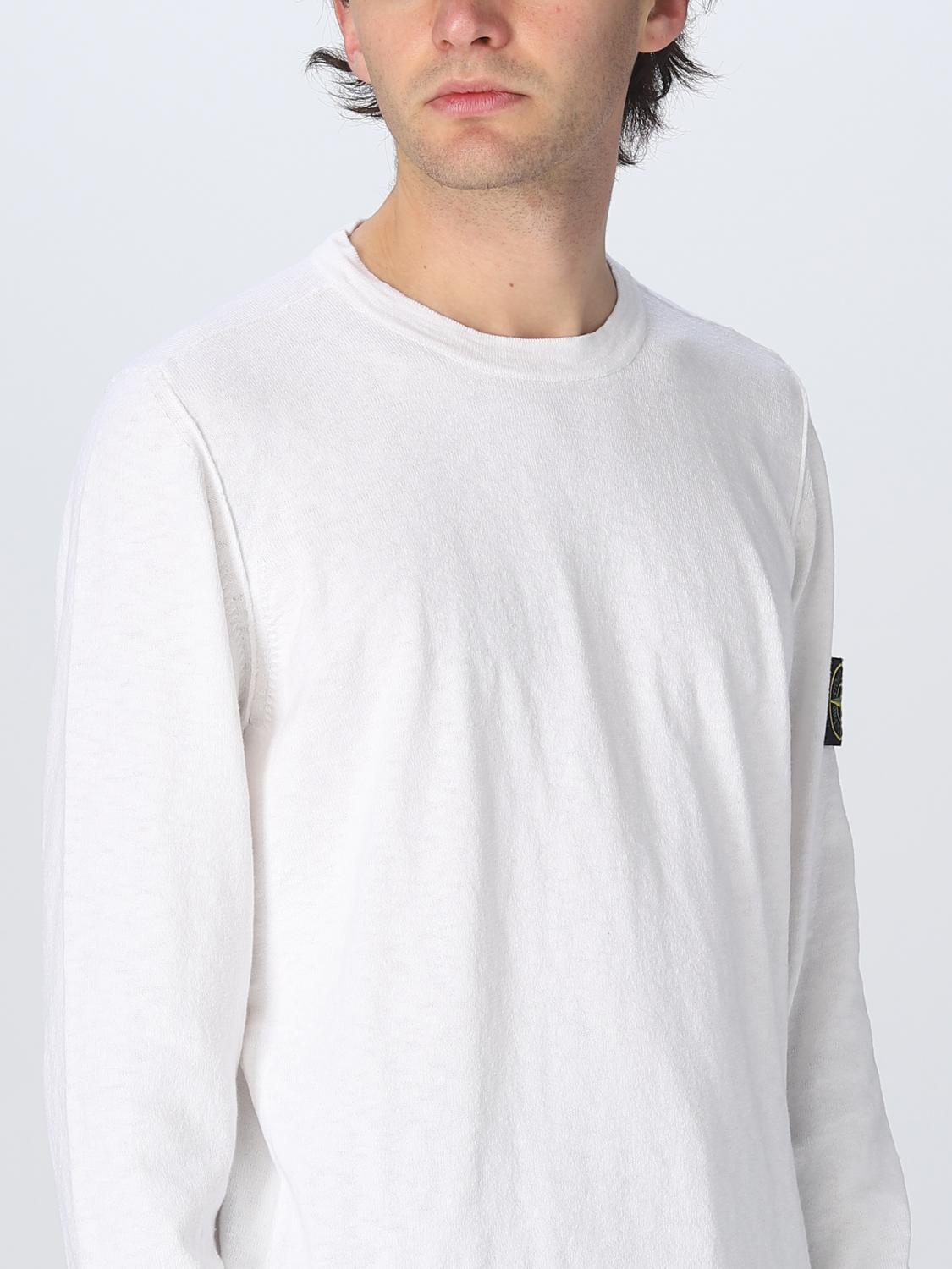 STONE ISLAND PULL: Pull homme Stone Island, Blanc 1 - Img 5