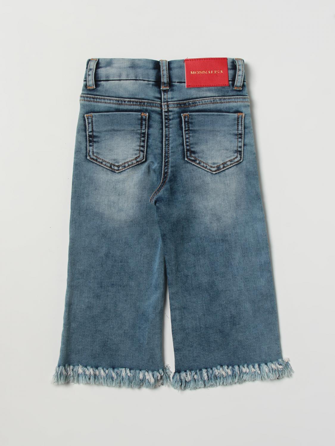 MONNALISA JEANS: Vaquero niños Monnalisa, Azul Oscuro - Img 2