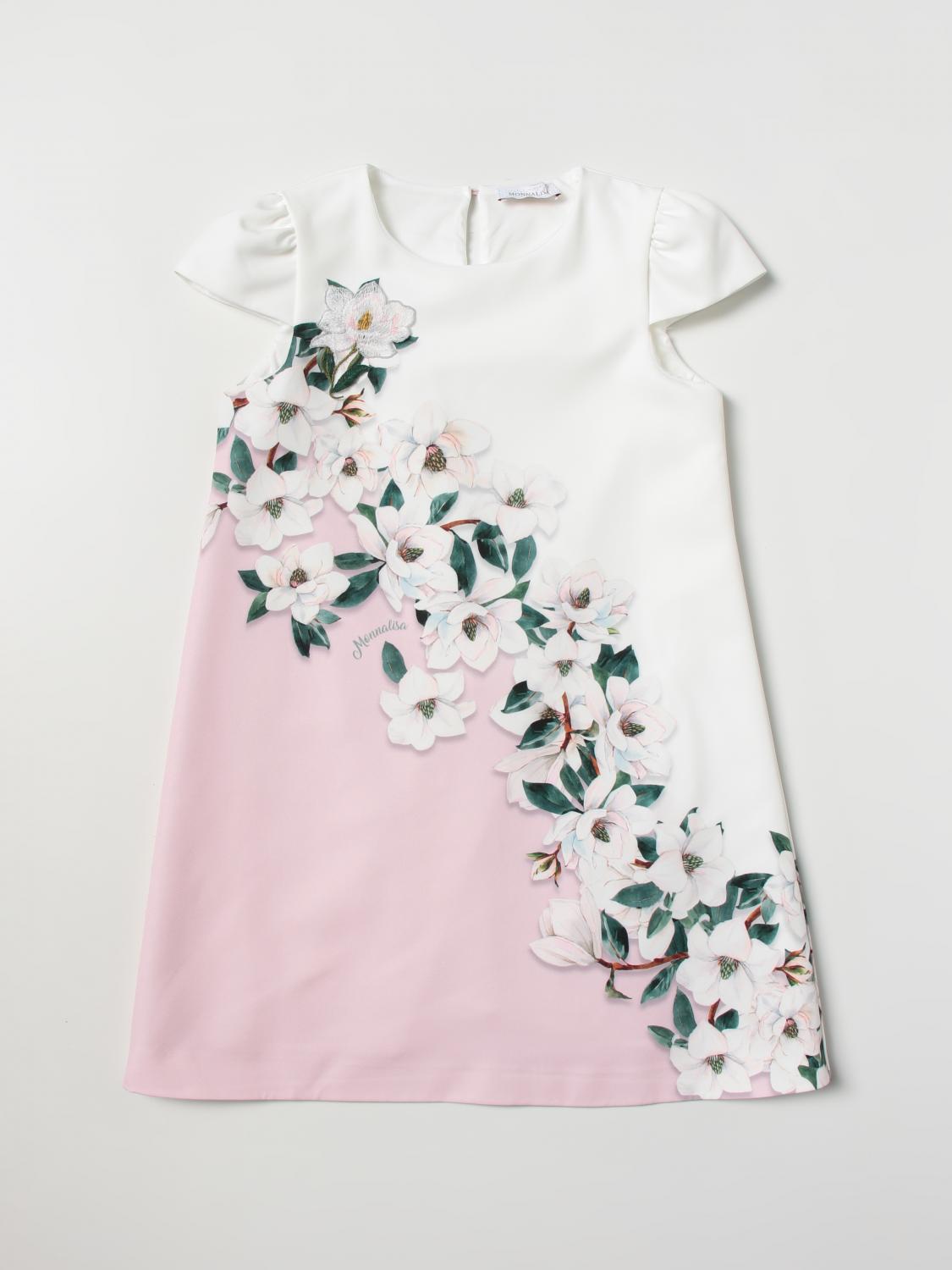 MONNALISA VESTIDO: Vestido niños Monnalisa, Blanco - Img 1