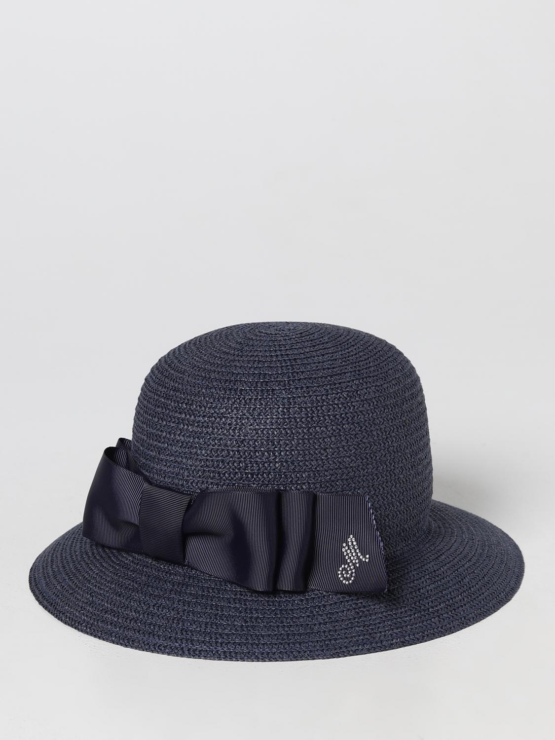 MONNALISA CAPPELLO: Cappello Monnalisa in rafia, Blue - Img 1