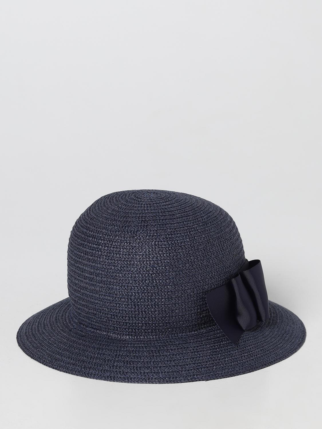 MONNALISA CAPPELLO: Cappello Monnalisa in rafia, Blue - Img 2