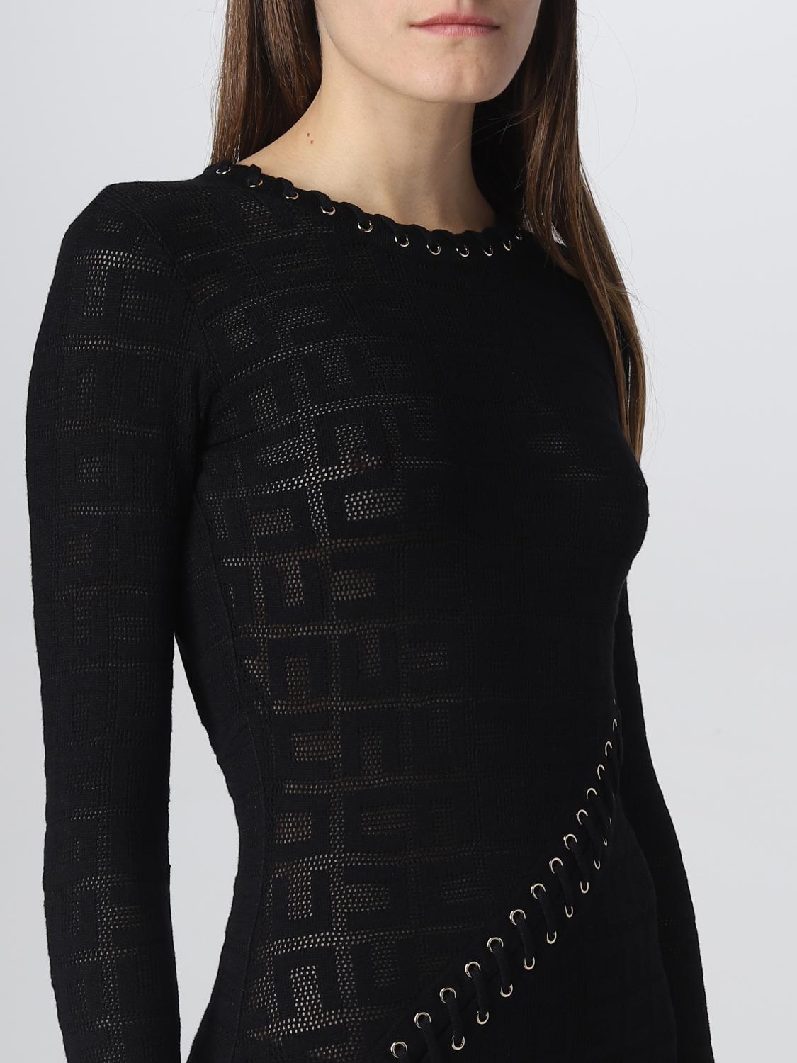 ELISABETTA FRANCHI ABITO: Abito Elisabetta Franchi in misto viscosa, Nero - Img 3