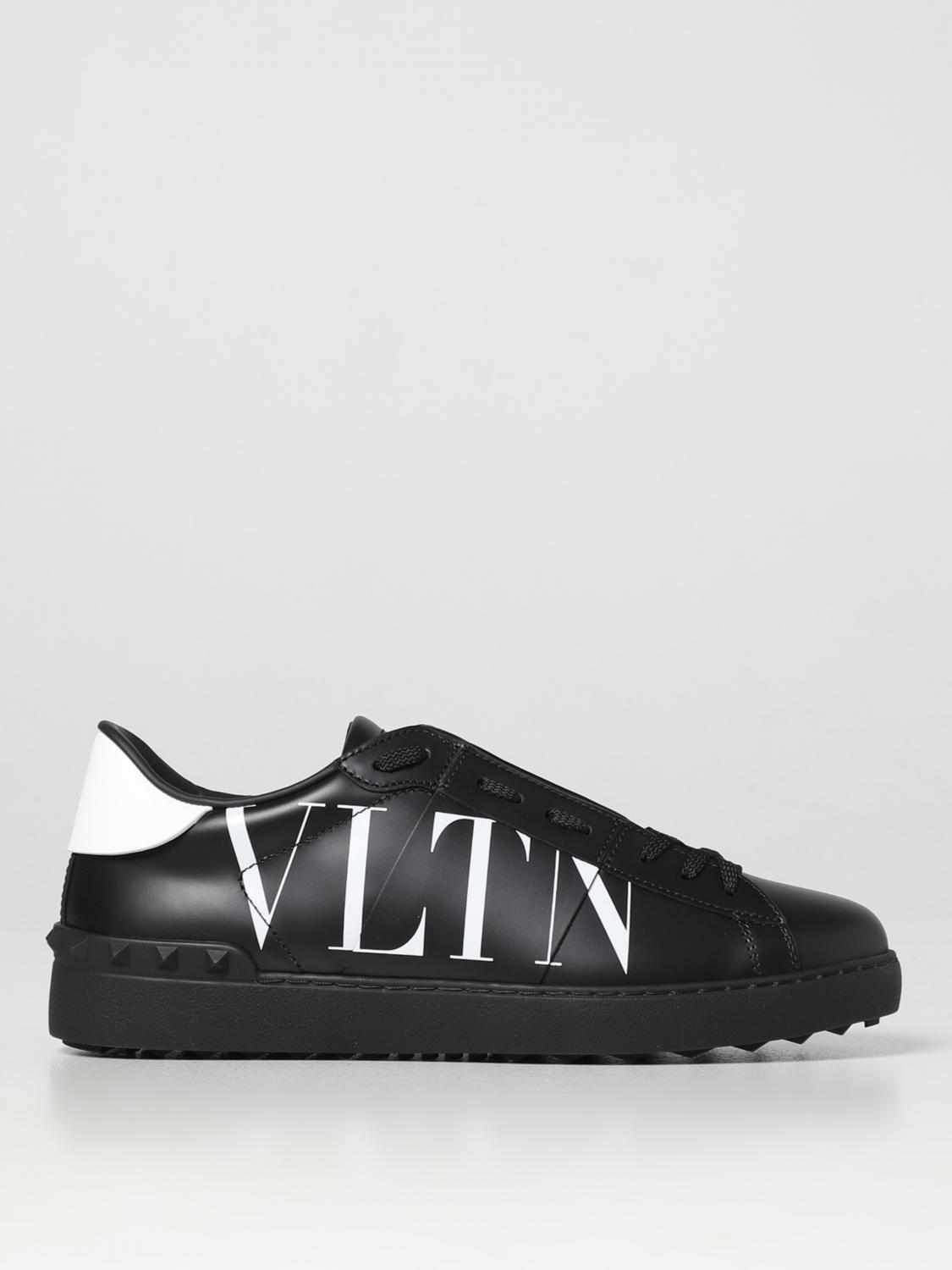 【関税＆送料込み】Valentino Garavani Vltn Leather Sneakers VALENTINO GARAVANI VLTN logo-print leather sneakers | THE OUTNET