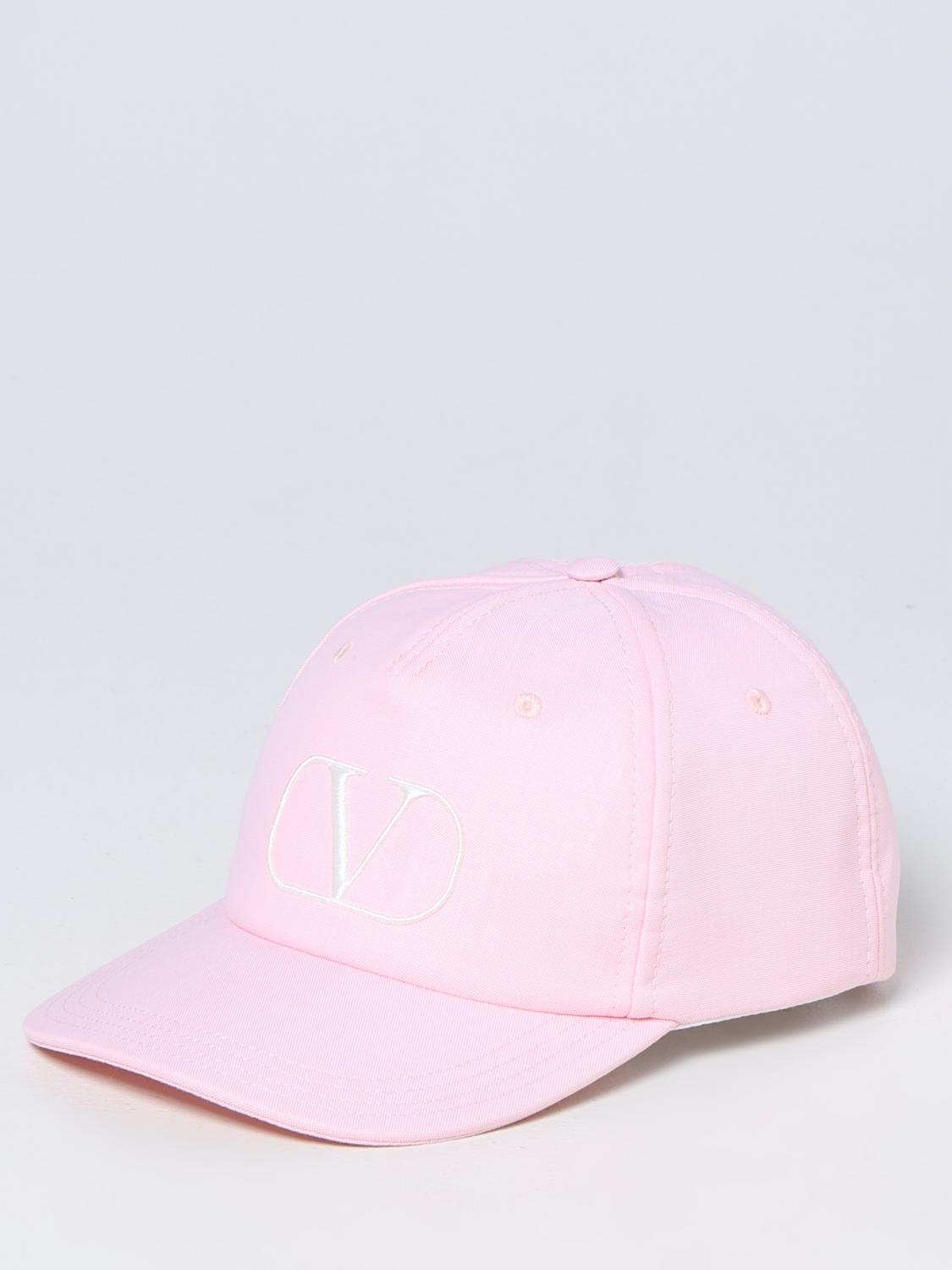 VALENTINO GARAVANI: hat in cotton - Pink | Valentino