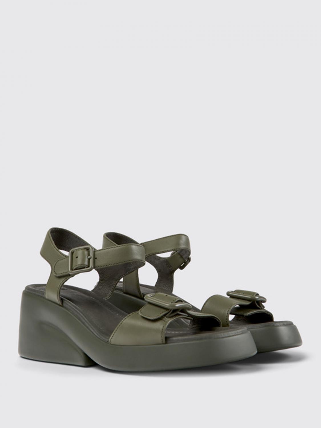 Camper Kaah sandals in leather - Green | K201214-013 KAAH | GIGLIO.COM