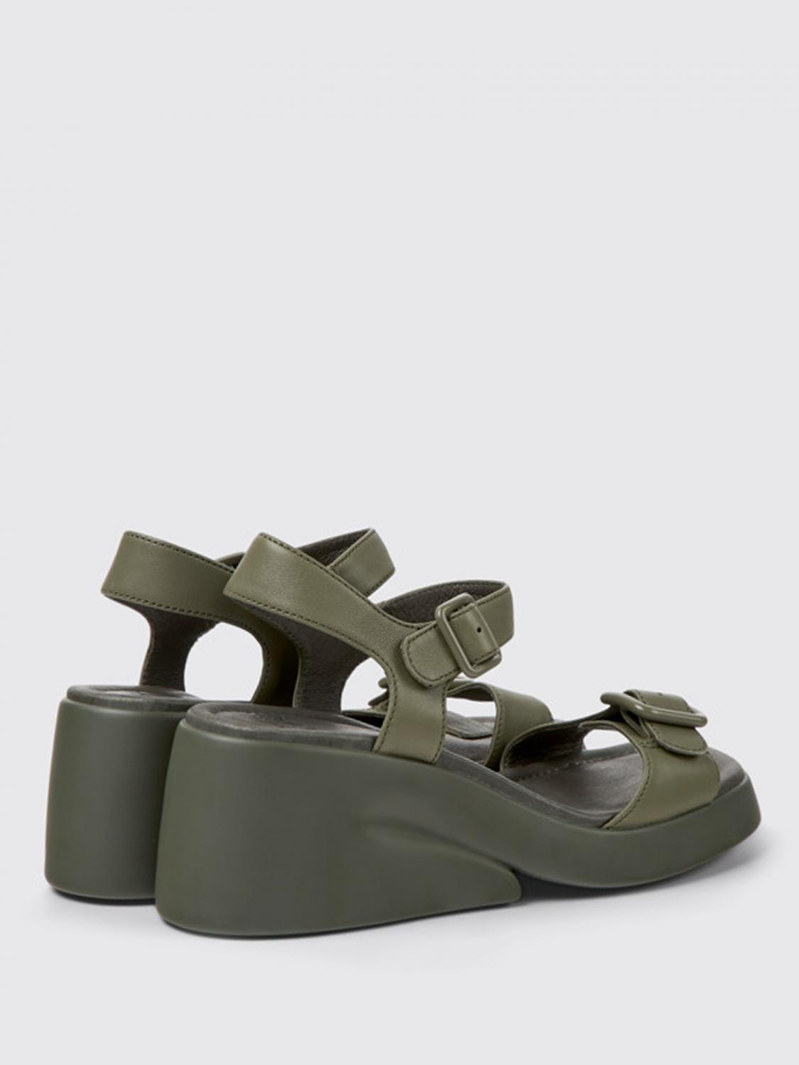 Camper Kaah sandals in leather - Green | K201214-013 KAAH | GIGLIO.COM