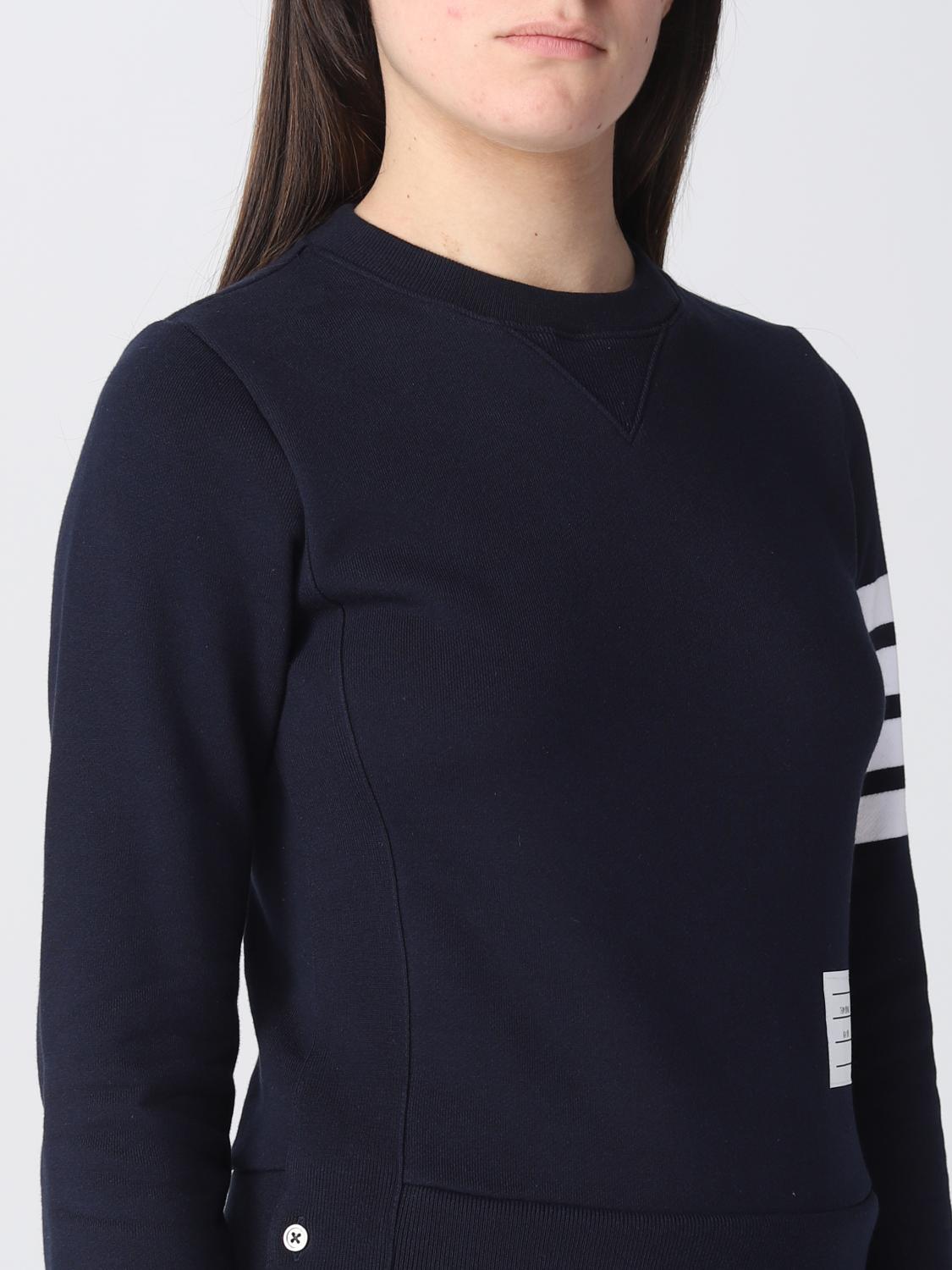 THOM BROWNE SWEATSHIRT: Thom Browne cotton sweatshirt, Blue - Img 5