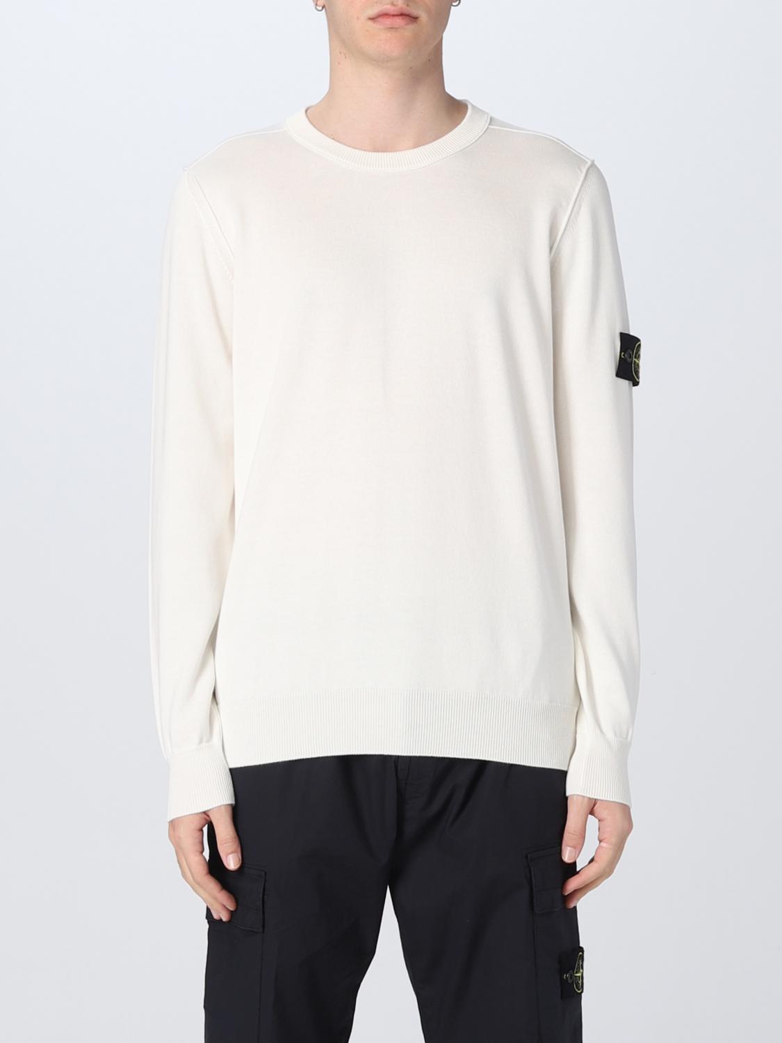 STONE ISLAND PULL: Pull homme Stone Island, Blanc - Img 1