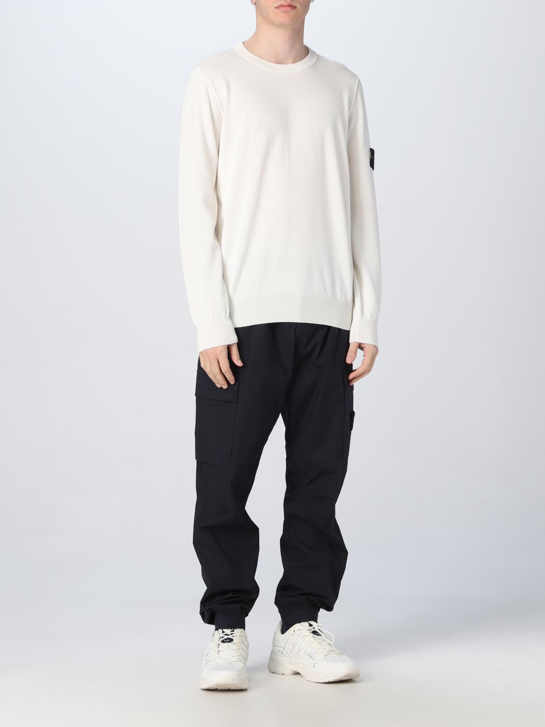 STONE ISLAND PULL: Pull homme Stone Island, Blanc - Img 2