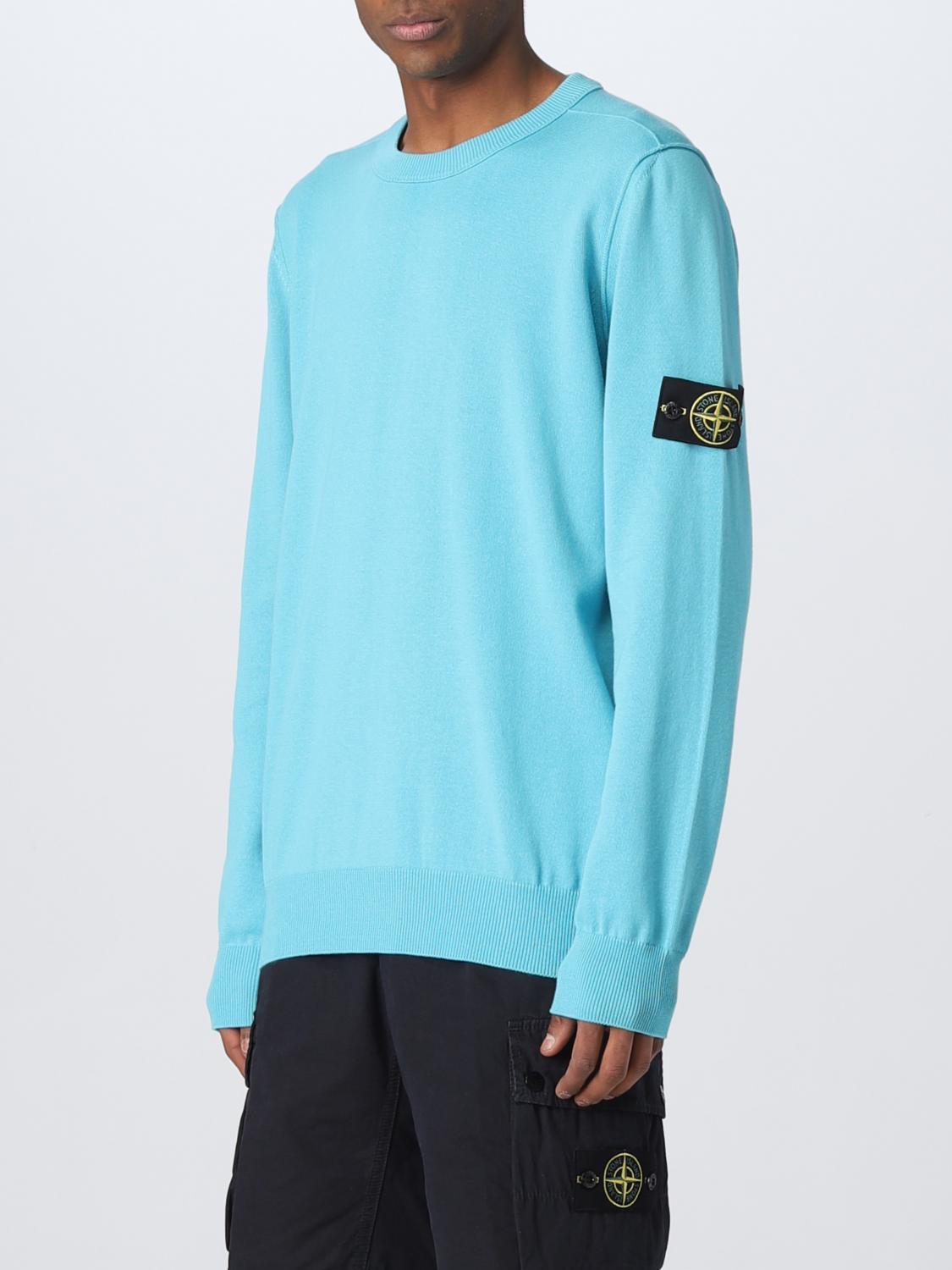 STONE ISLAND PULLOVER: Pullover herren Stone Island, Türkis - Img 4