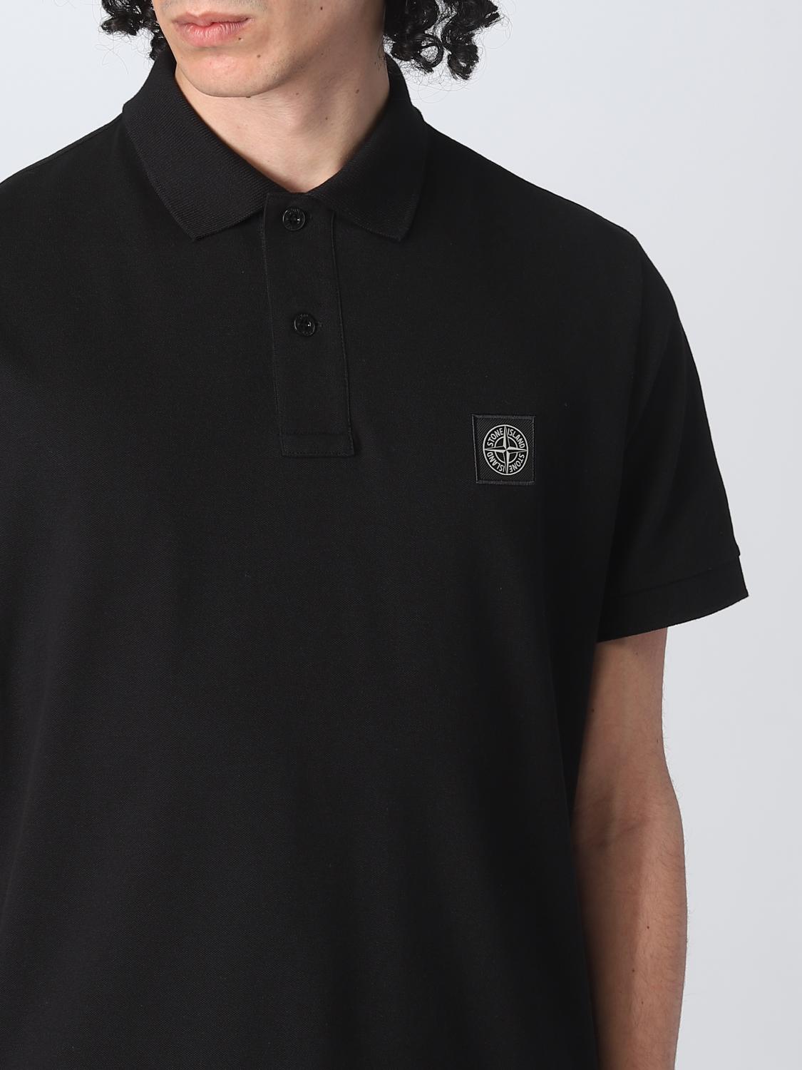 STONE ISLAND POLO: Polo Stone Island in cotone stretch, Nero - Img 5