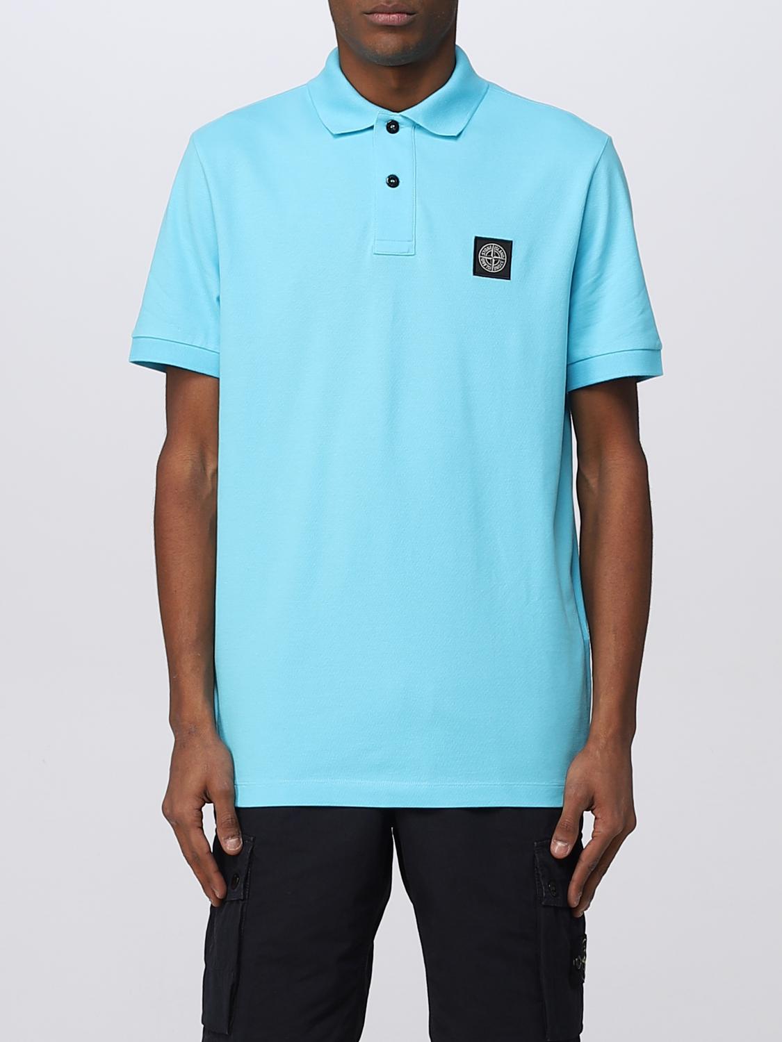 STONE ISLAND POLO: Polo Stone Island in cotone stretch, Turchese - Img 1